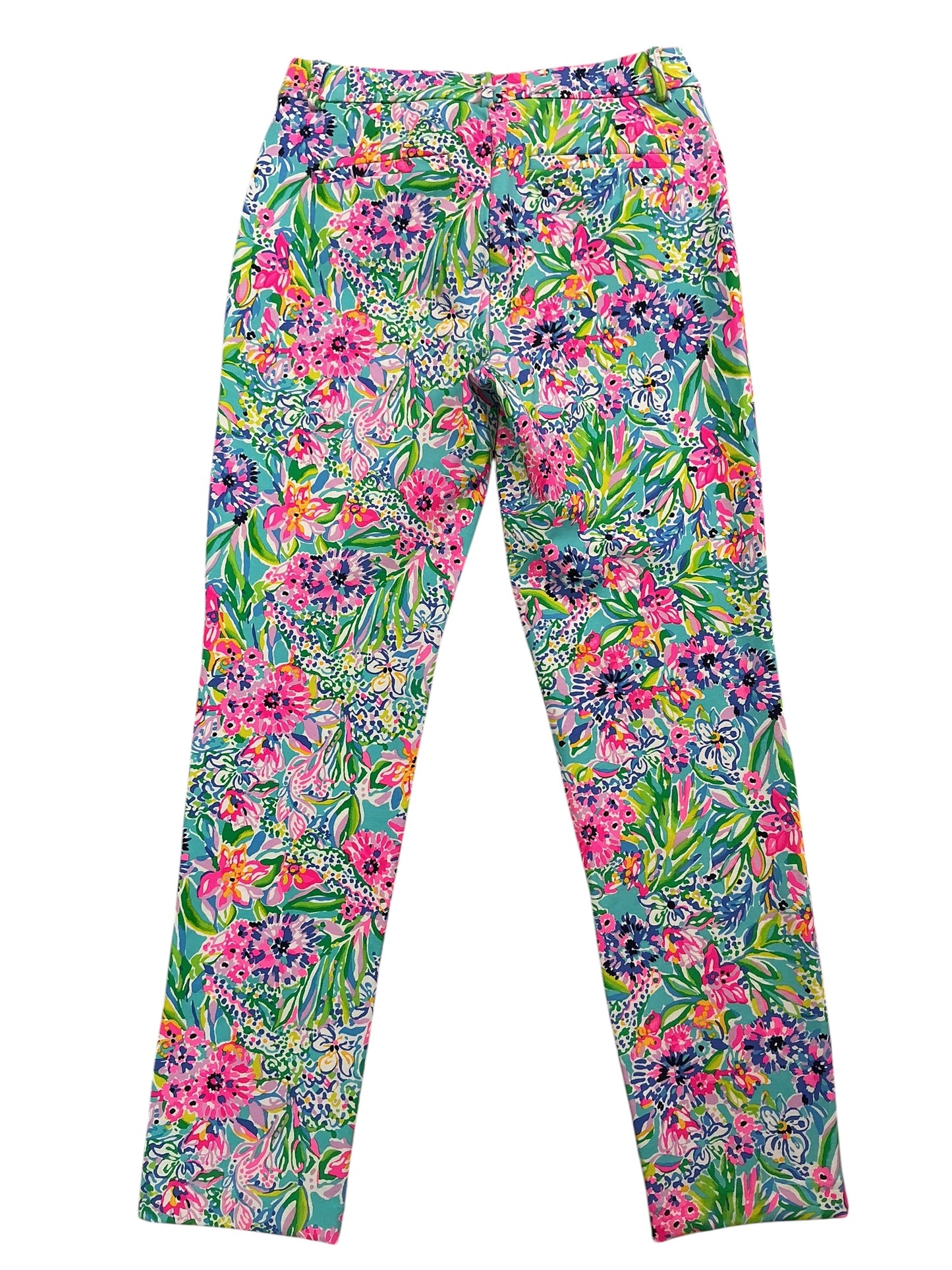Lilly Pulitzer Kelly Knit Ankle Pants Amalfi Blue Alligator Isle - Size 6