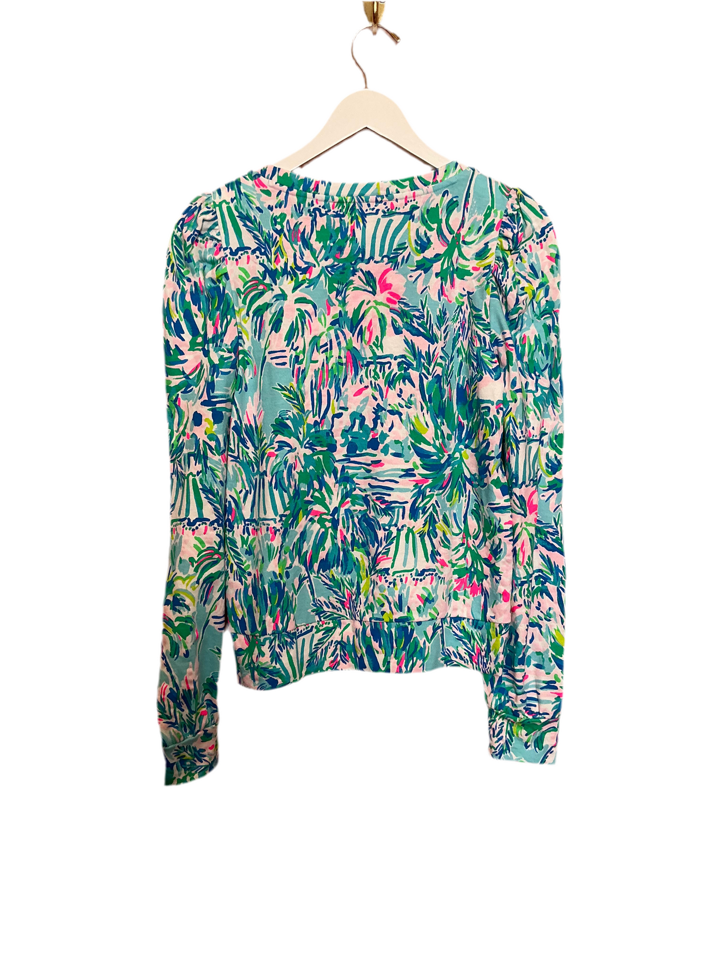 Lilly Pulitzer NWT Jansen Long Sleeve - Blue Ibiza Cabana Cocktail - Size S