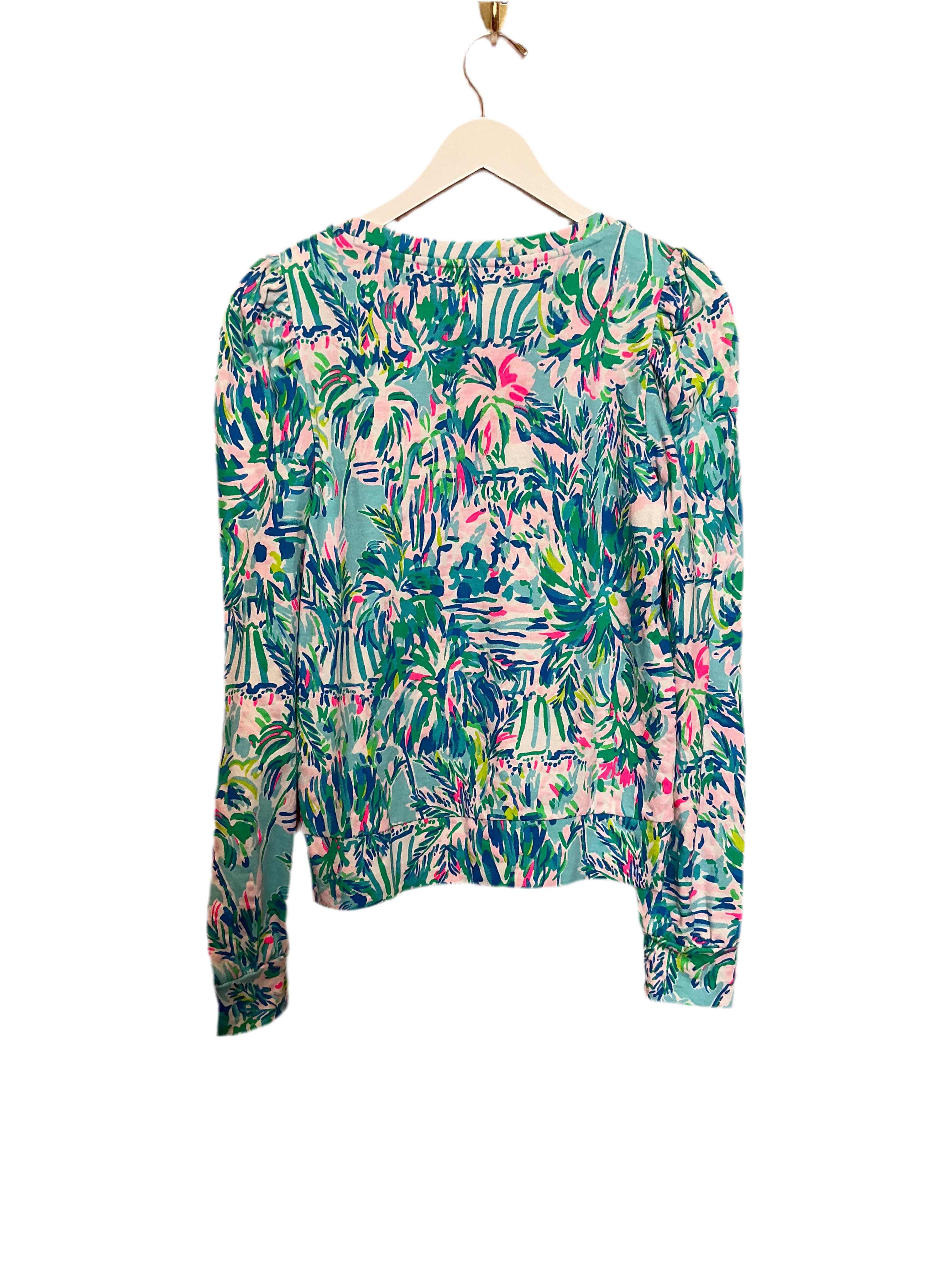 Lilly Pulitzer NWT Jansen Long Sleeve - Blue Ibiza Cabana Cocktail - Size S