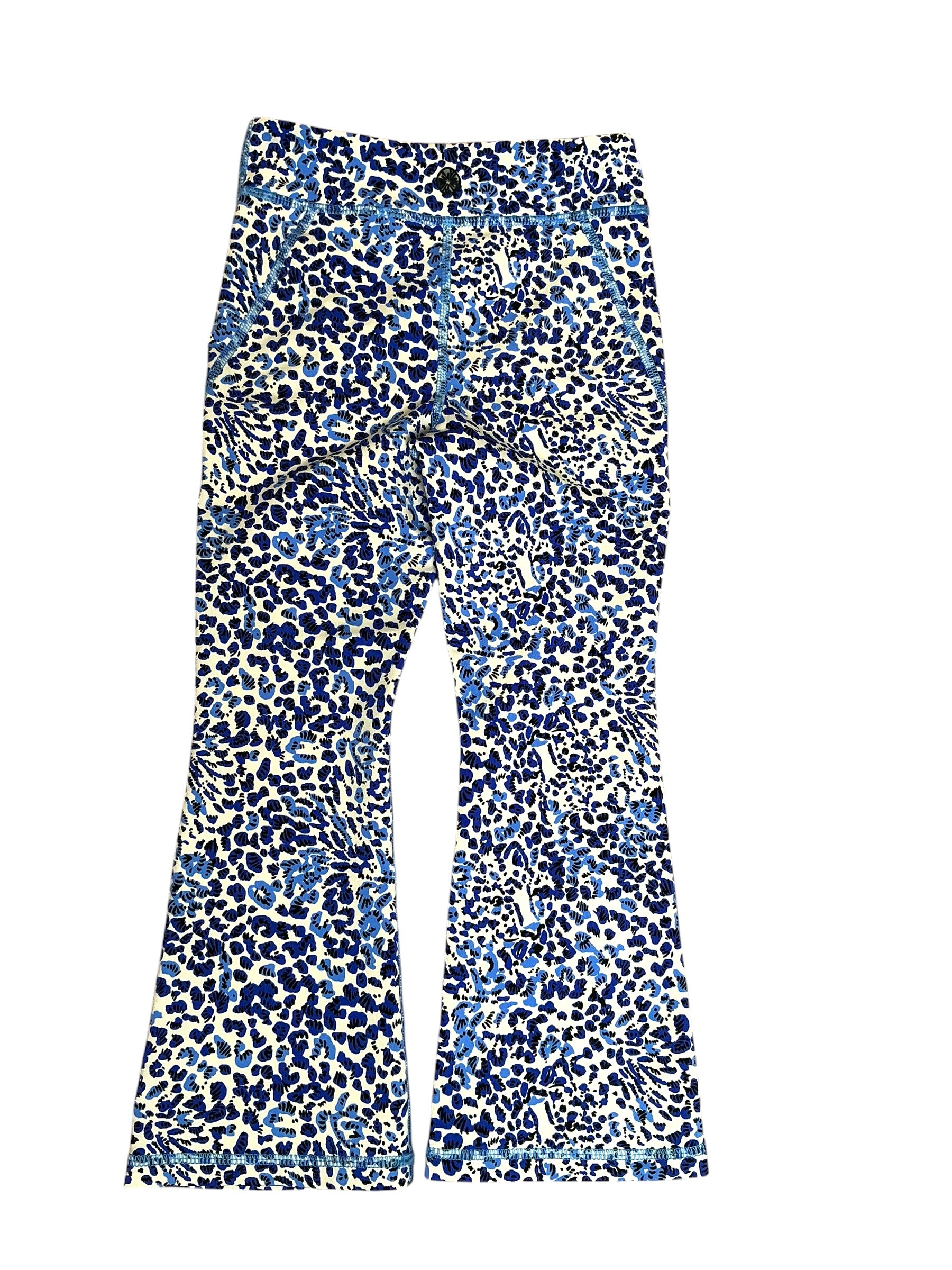 Lilly Pulitzer Carpe Vita Girls Flare Leggings Resort White Twisted Up - Size S