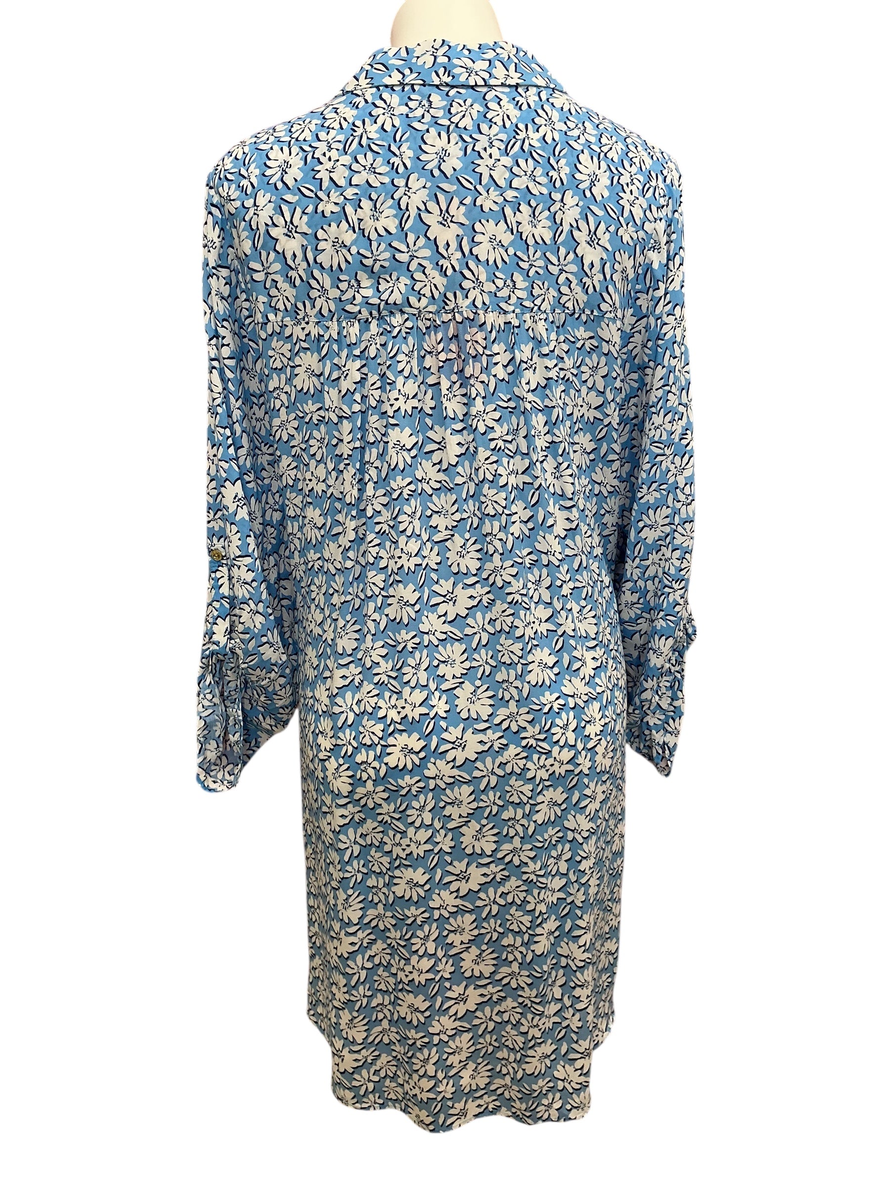 Lilly Pulitzer NWT Natalie Coverup Dress Lunar Blue Palm Beach Petals - Size XXL