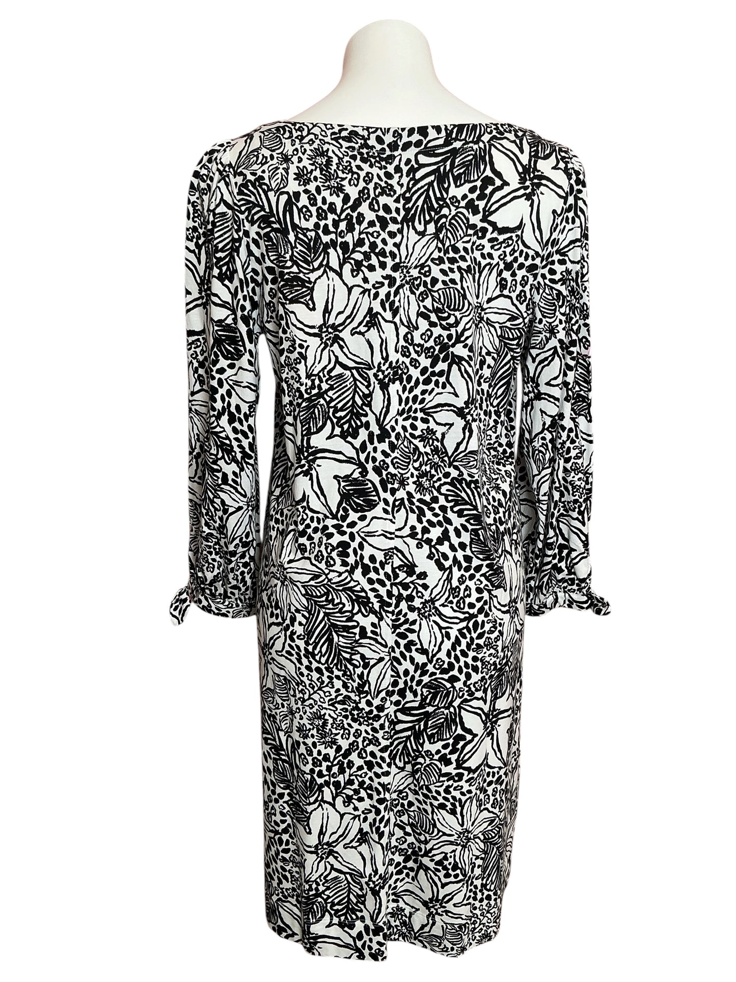 Lilly Pulitzer NWT Cath 3/4 Sleeve Dress Onyx Lots To Spot - Size L