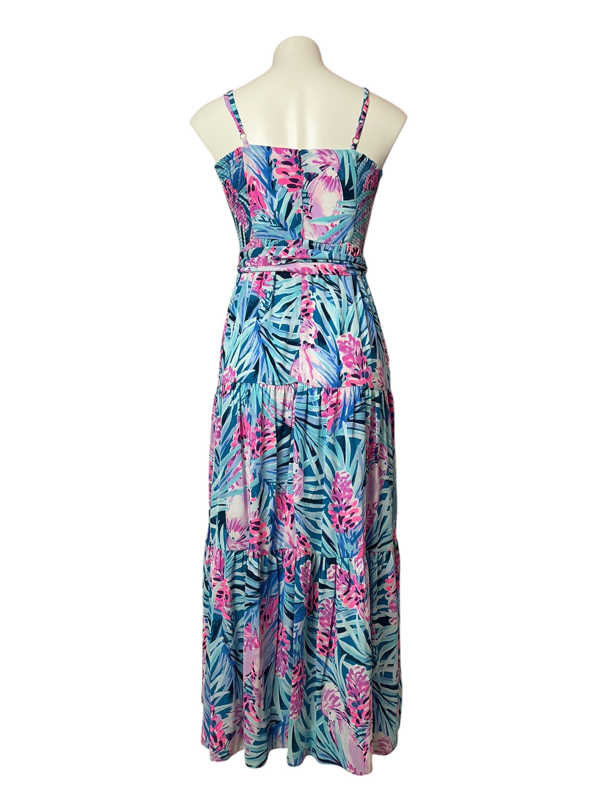 Lilly Pulitzer NWT Ariana Maxi Dress Mr Peacock Blue Tweethearts - Size 4