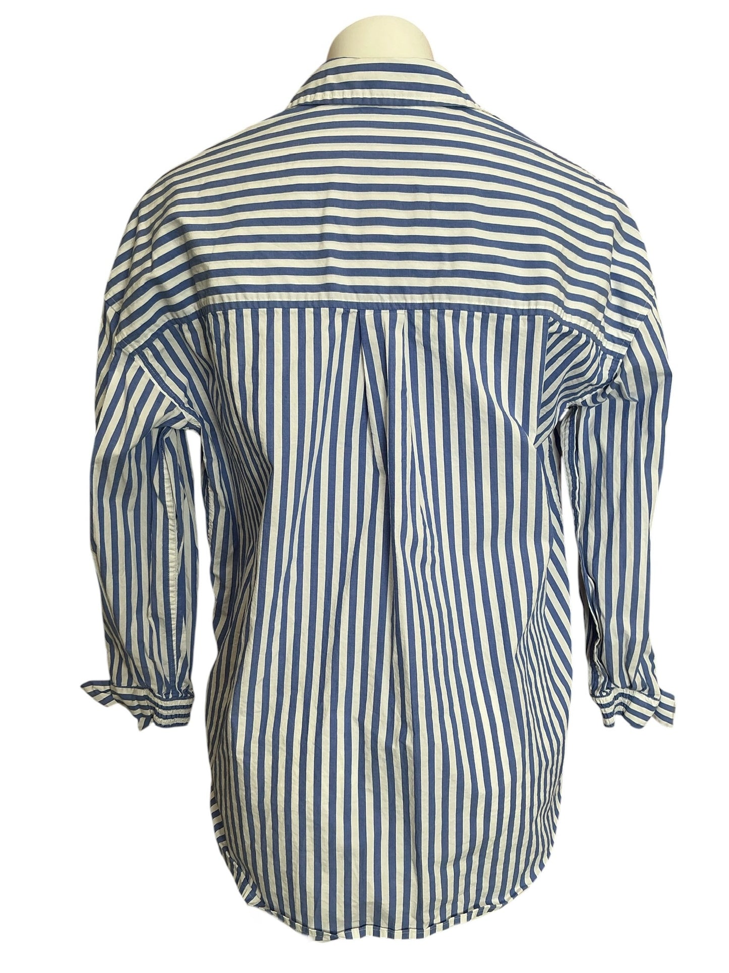 Lilly Pulitzer Lesia Relaxed Button Down Top Briny Blue Cabana Stripe - Size M