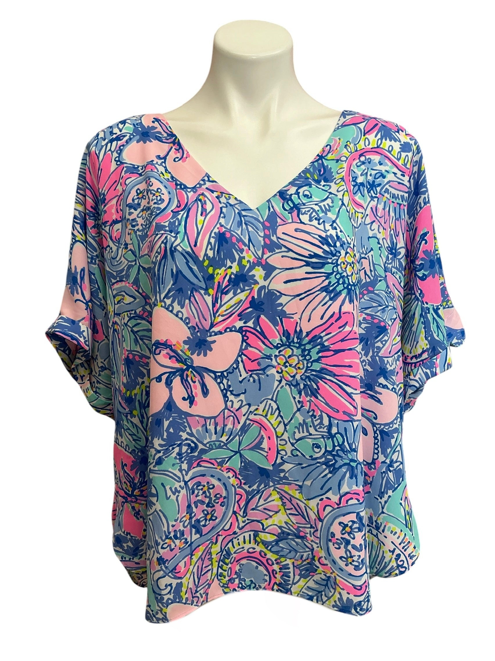 Lilly Pulitzer Casden Top Pop Up Got Your Back - Size XL