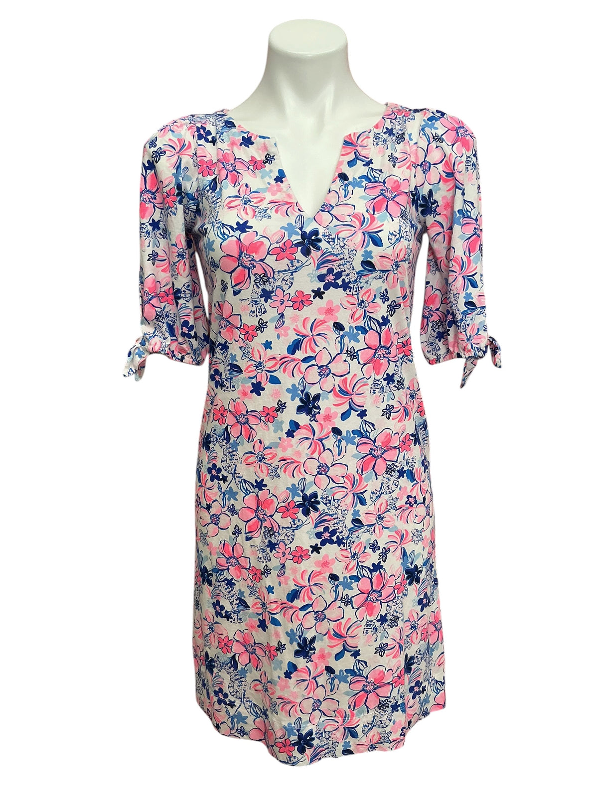 Lilly Pulitzer Easley T Shirt Dress Resort White Party Like A Lobstar - Size XS