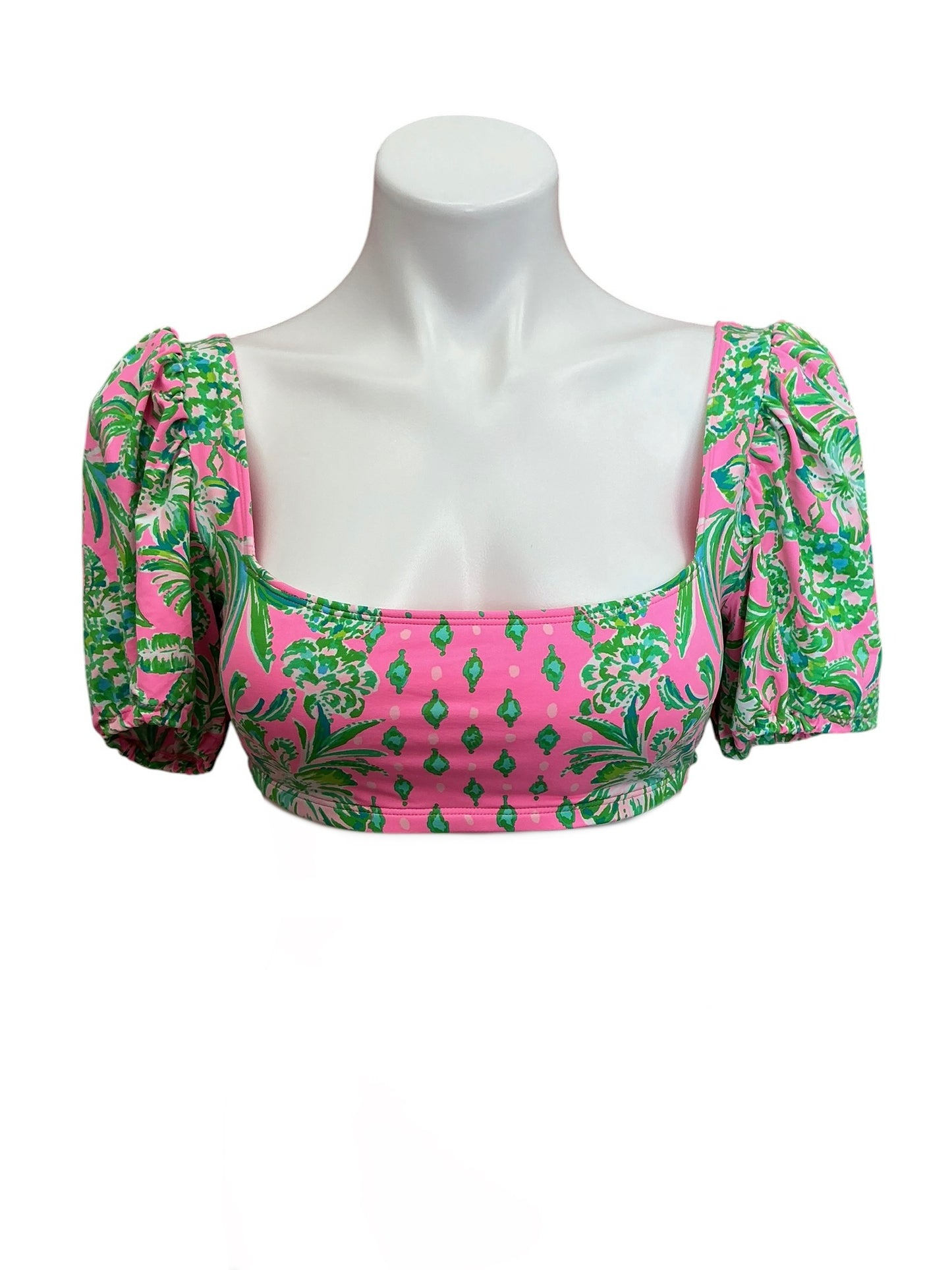 Lilly Pulitzer NWT Ressina Top Pink Shandy Oh Diamond Girl Engineered Bikini Top - Size 4