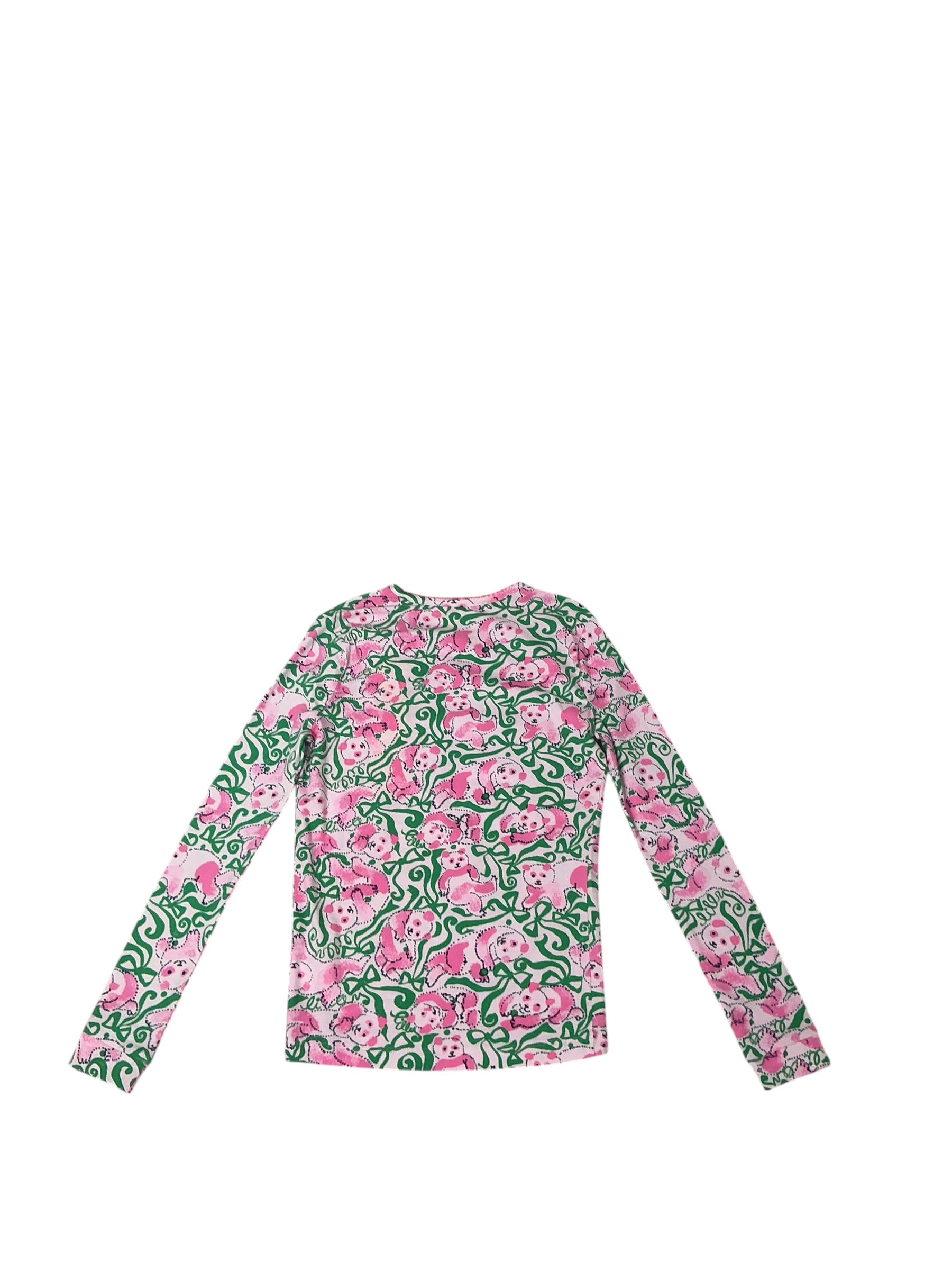 Lilly Pulitzer NWT Girls Mini Sammy Pajama Set Pink Quartz Panda N Bows - Size 8