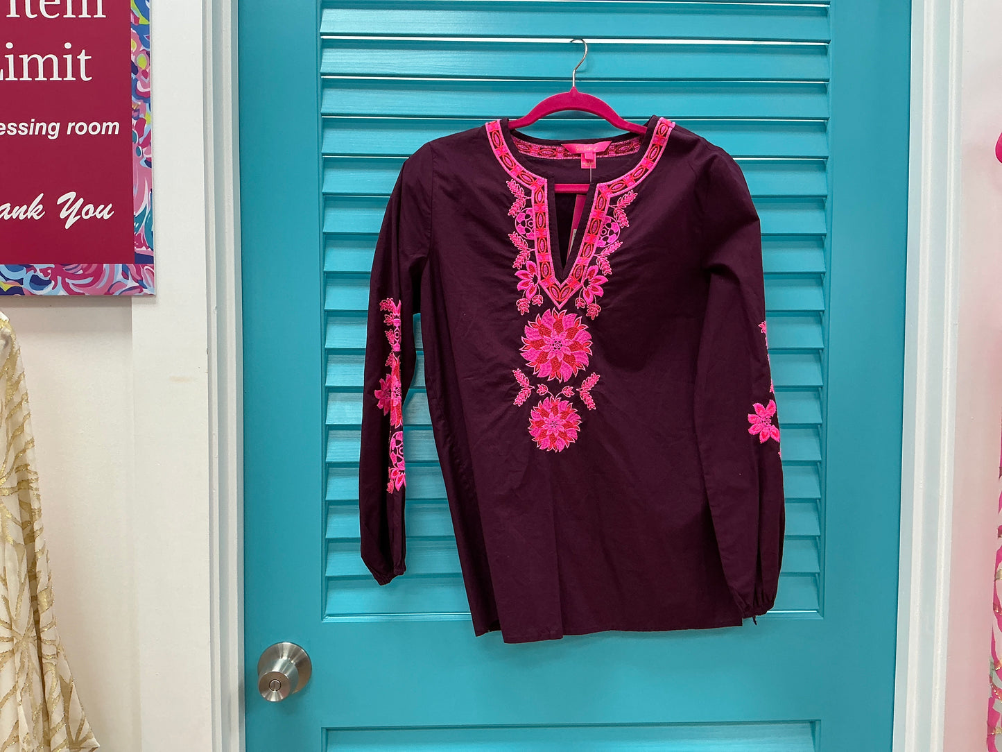 Lilly Pulitzer NWT Coretta Tunic Cherry Ganache - Size S