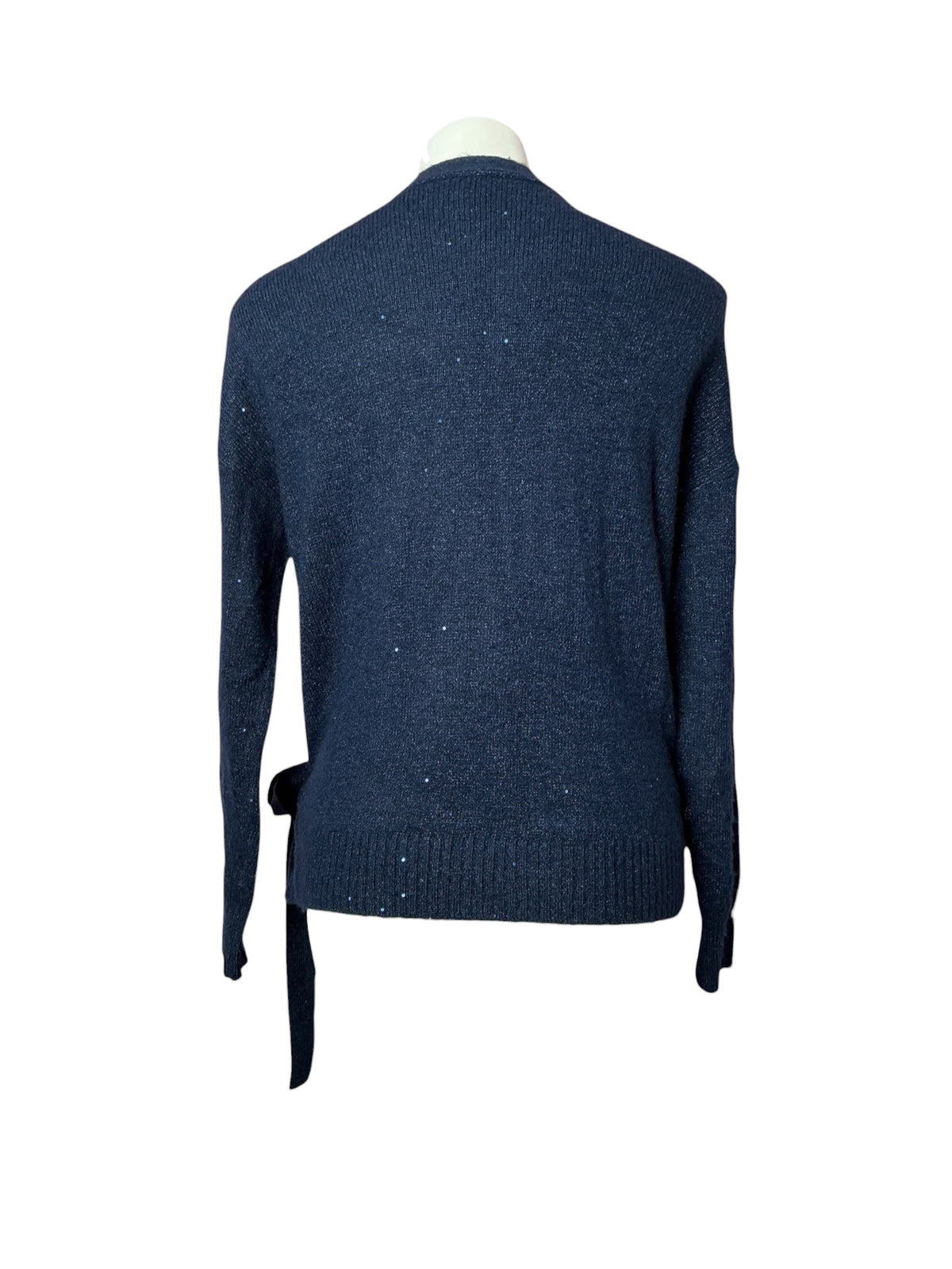 Lilly Pulitzer Dixie Wrap Sweater Aegean Navy Metallic - Size M