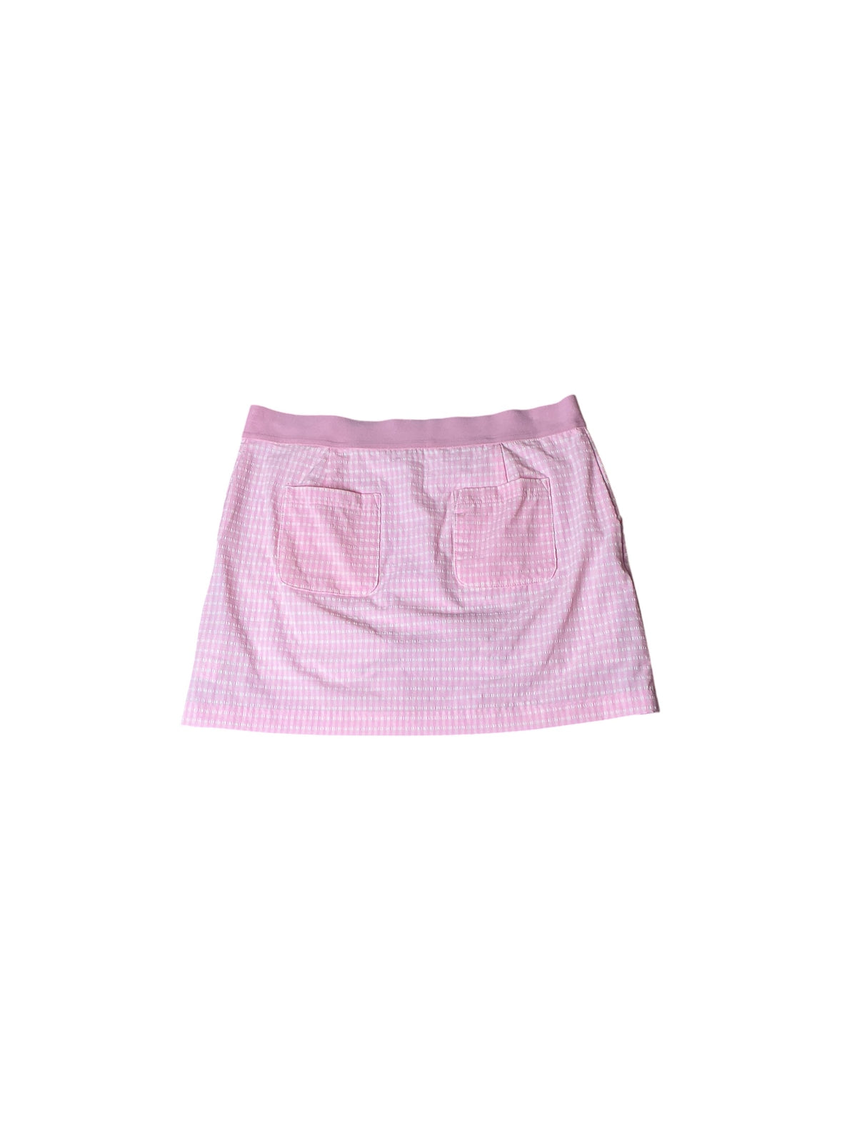 Lilly Pulitzer NWT Aona Skort UPF 50+ Conch Shell Pink Performance Gingham - Size 10