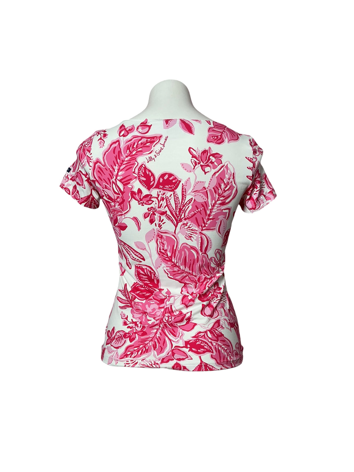 Lilly Pulitzer x Saint James Garde Cote MC Top Rose Soleil Allover - Size XS