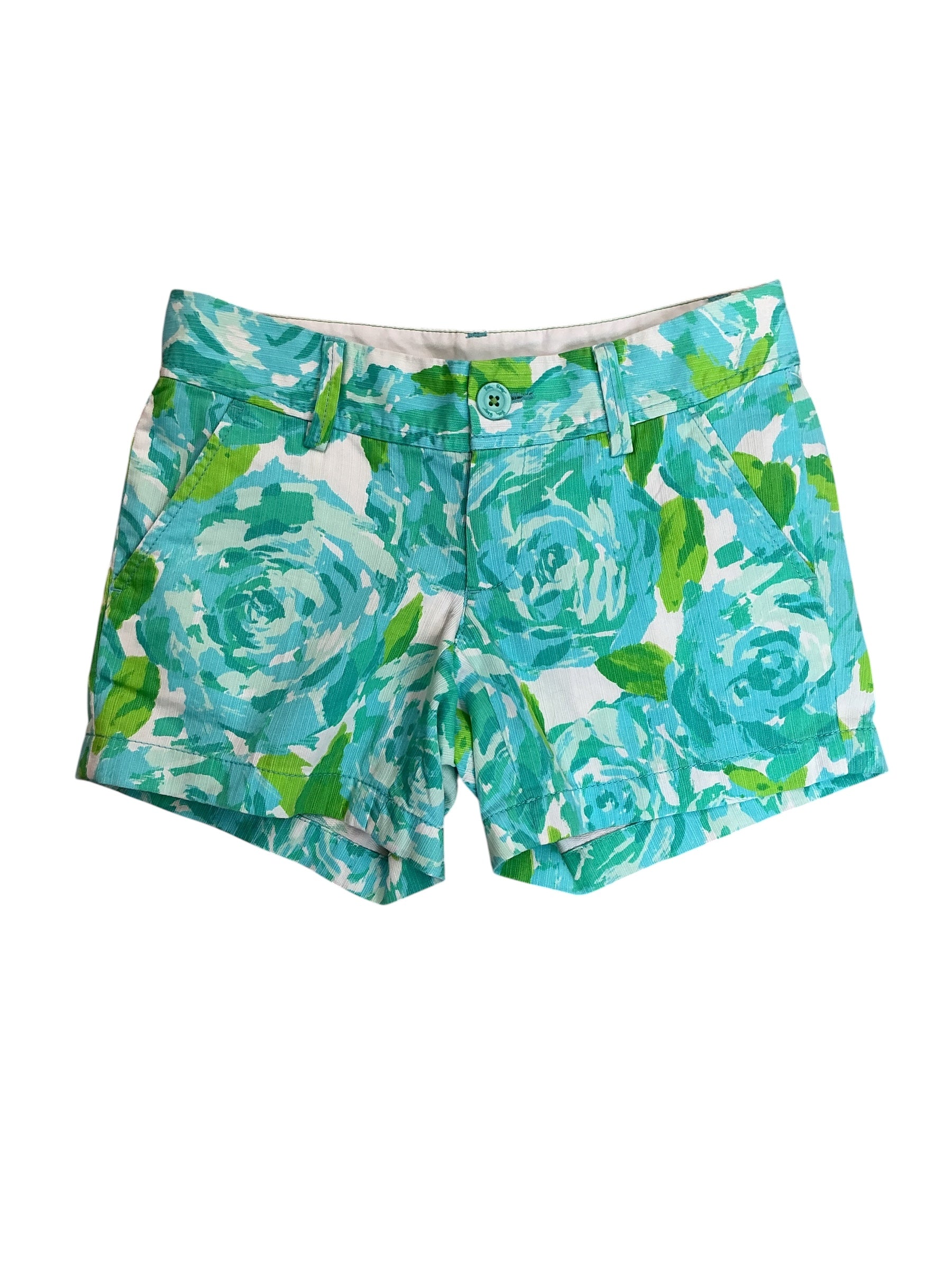 Lilly Pulitzer NWT Callahan Shorts Poolside Blu First Impression Small - Size 000