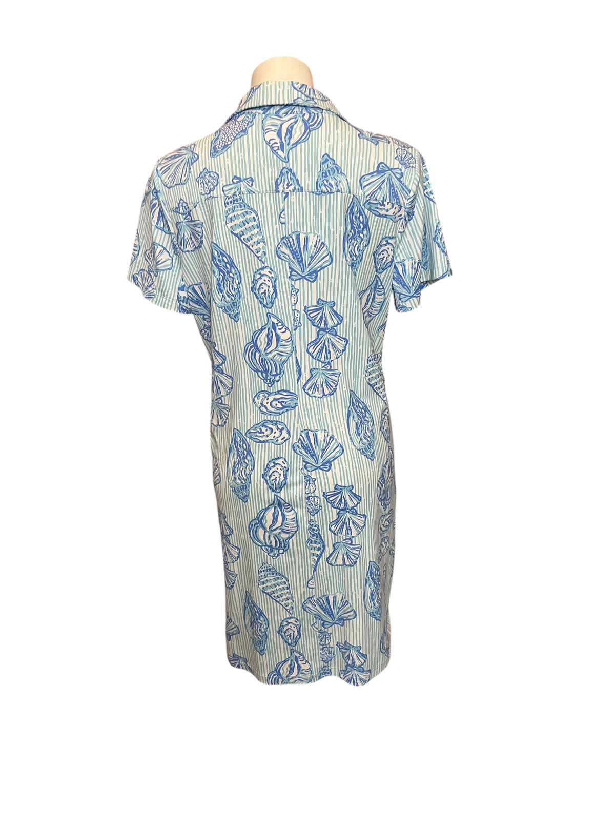 Lilly Pulitzer NWT Mandi UPF 50+ Dress Fresh Water Blue Cool As Shell - Size XL
