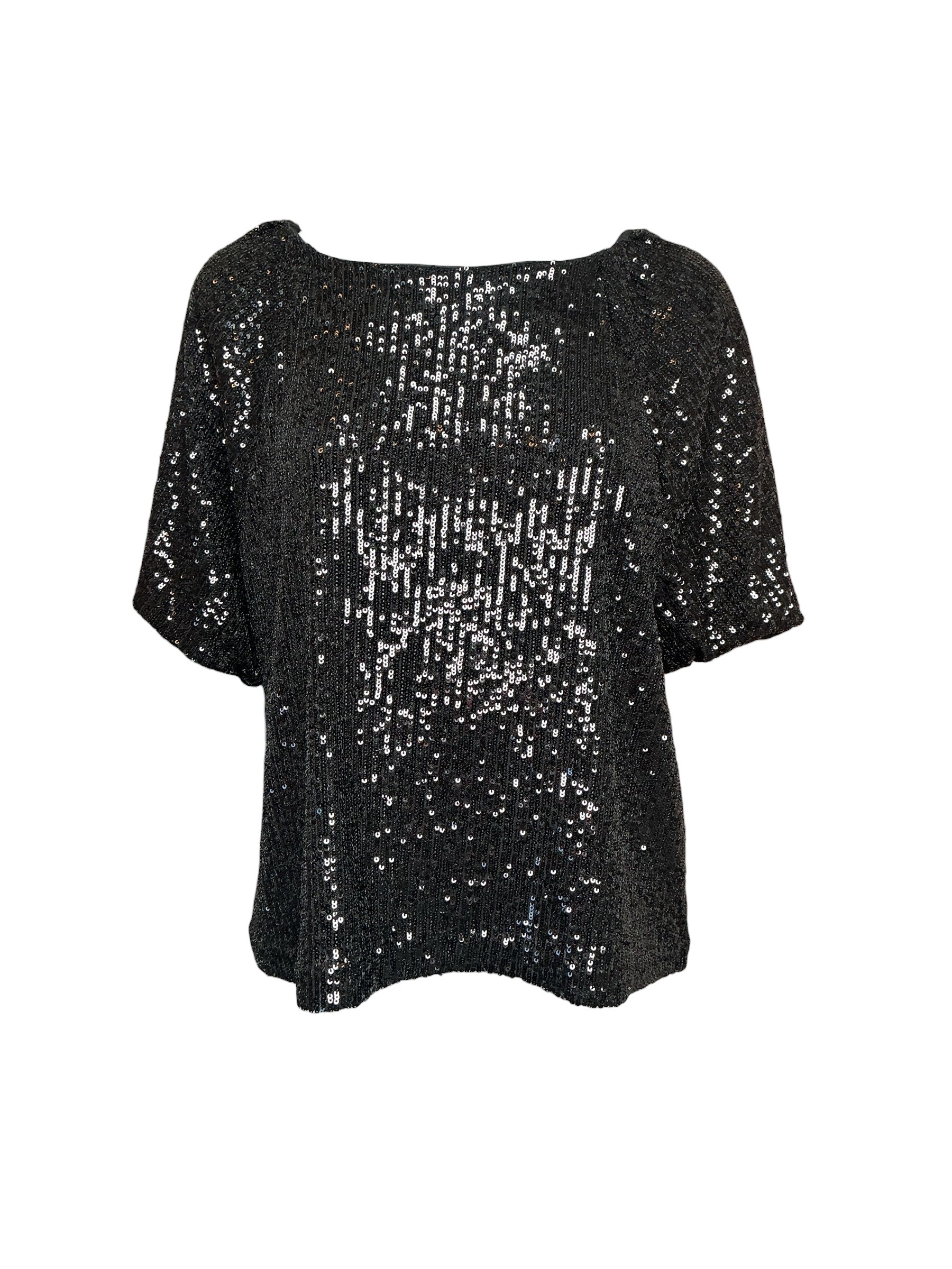 Lilly Pulitzer Cressida Sequin Knit Top - Noir - Size S