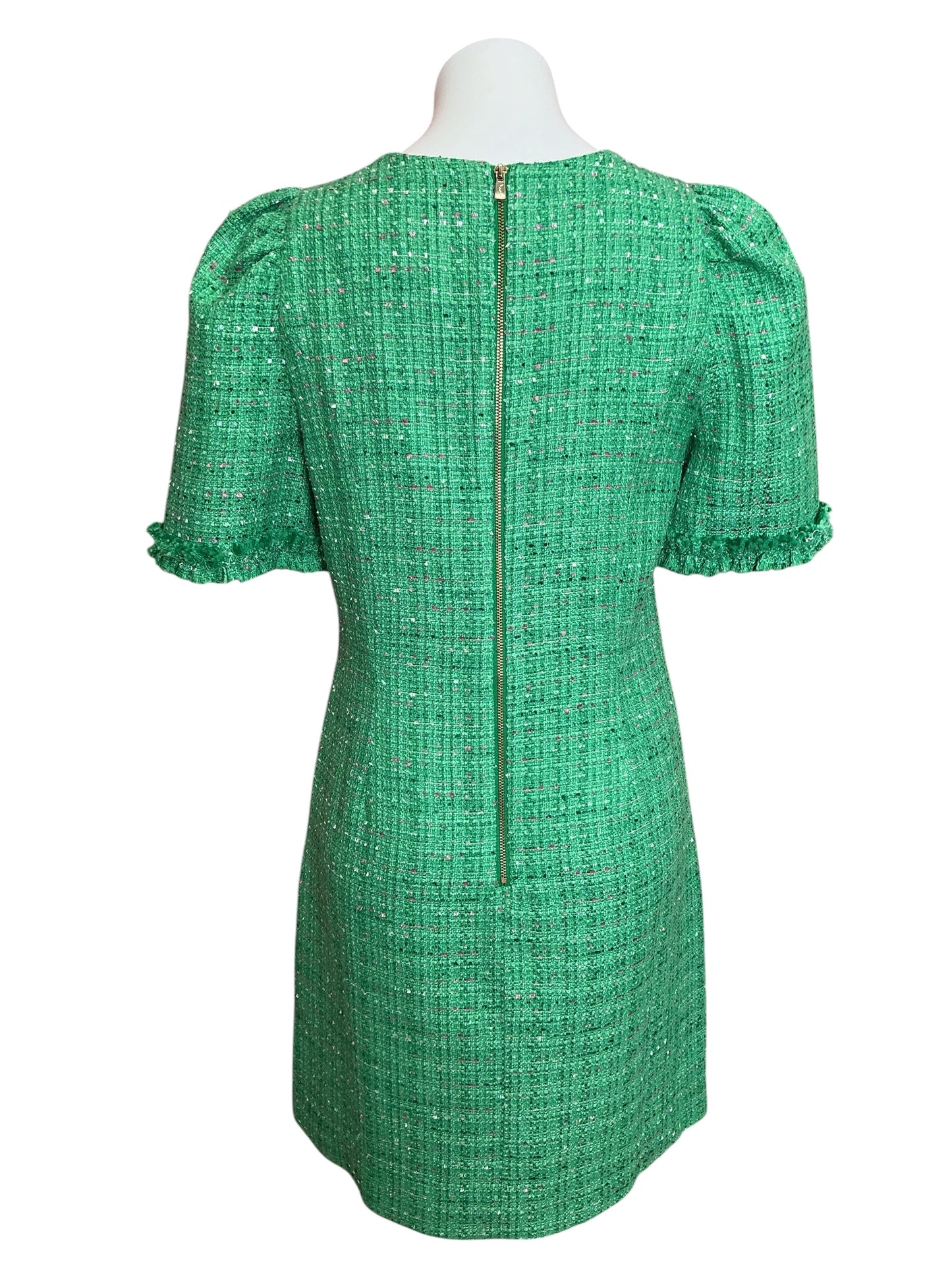 Lilly Pulitzer Ryner Boucle Tweed Shift Dress Kelly Green - Size 6