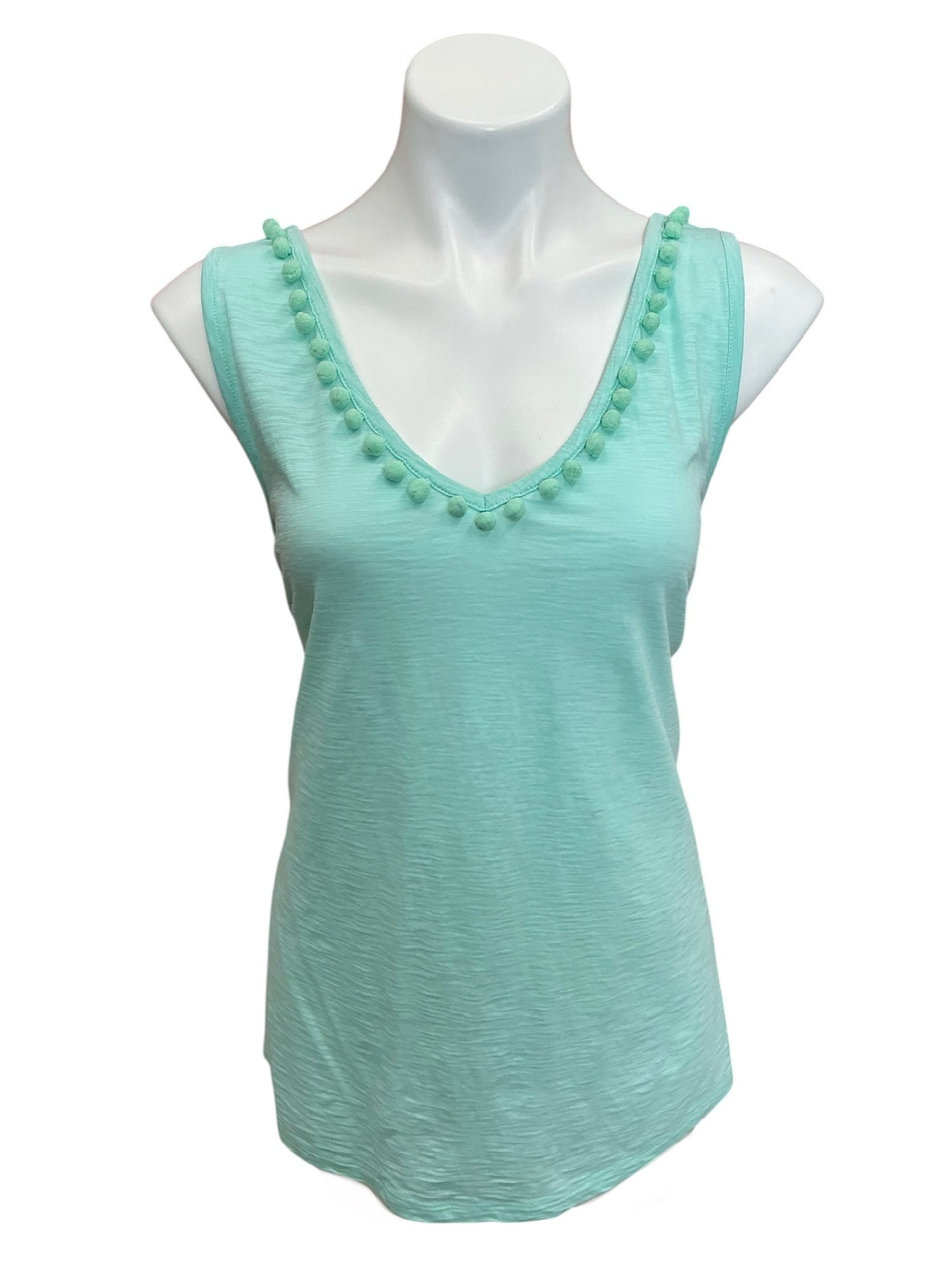 Lilly Pulitzer McKee V-Neck Tank Top Aqua Green - Size XL
