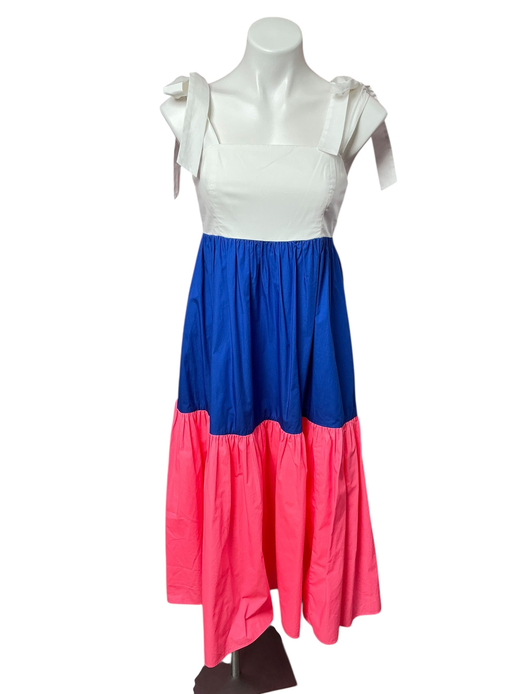 Lilly Pulitzer Anlee Cotton Midi Dress - Resort White Borealis Blue Lilly’s Corals - Size 0