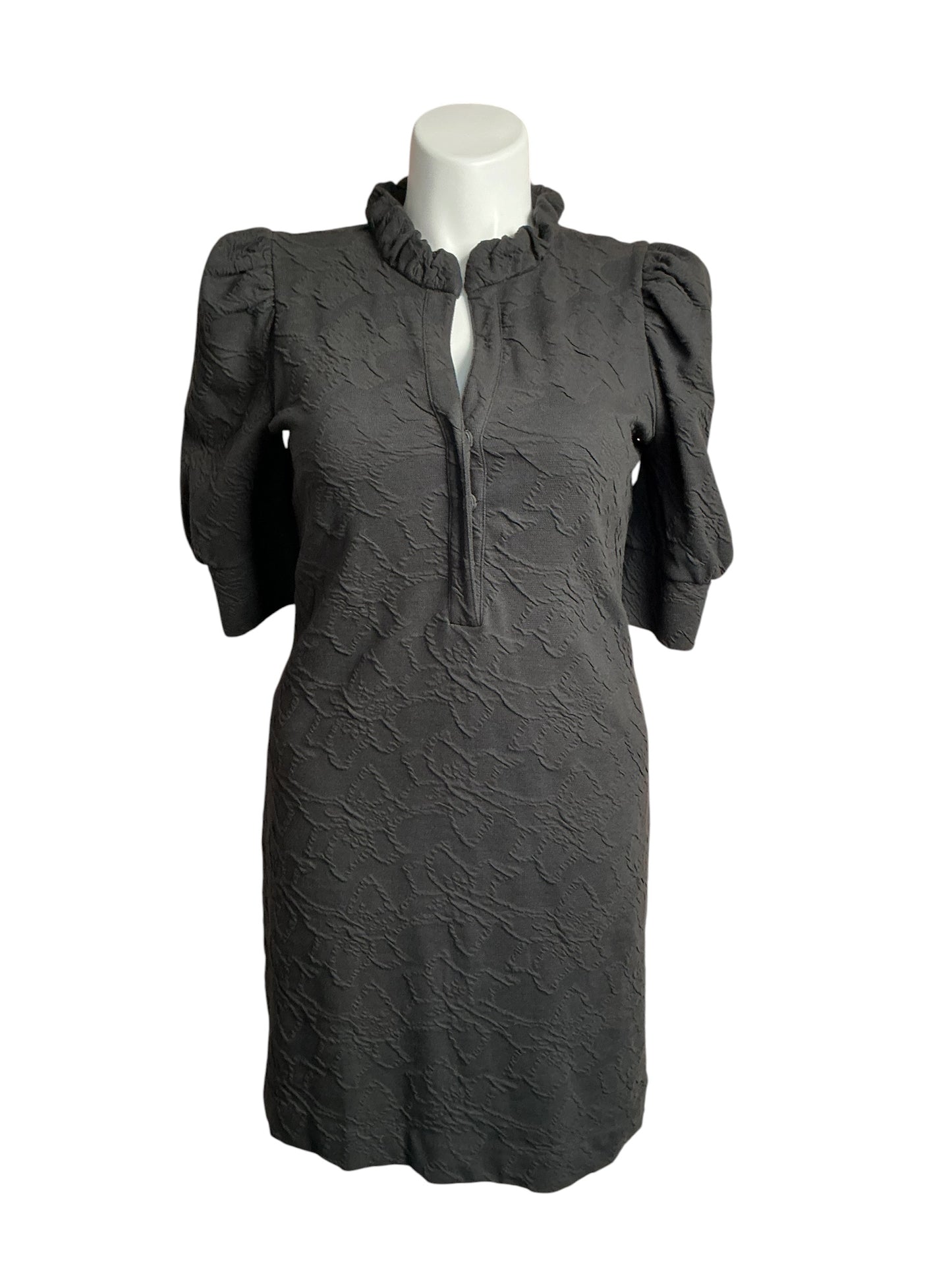 Lilly Pulitzer NWT Elsey Elbow Sleeve Dress Noir Knit Pucker Jacquard - Size L