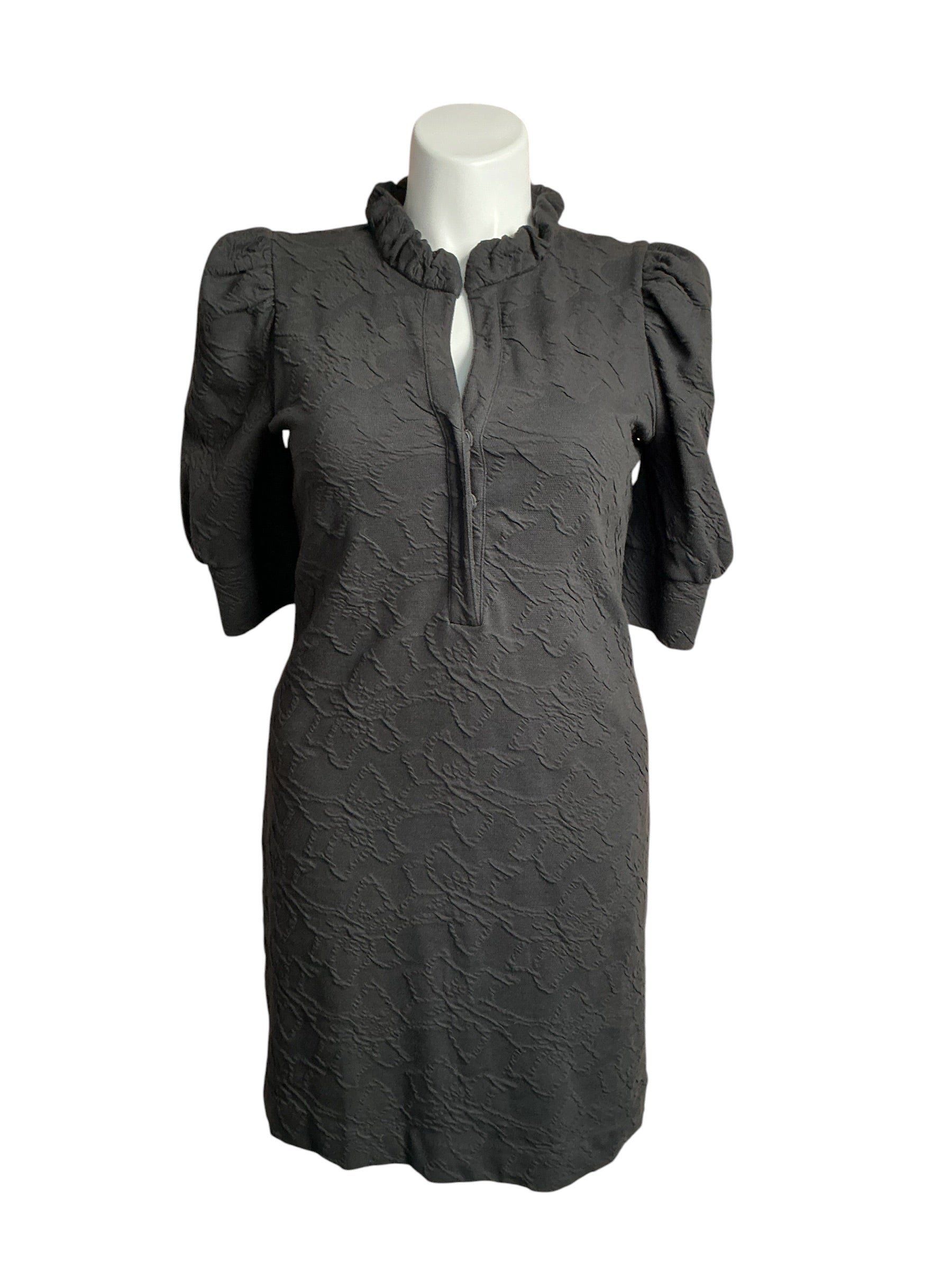 Lilly Pulitzer NWT Elsey Elbow Sleeve Dress Noir Knit Pucker Jacquard - Size L
