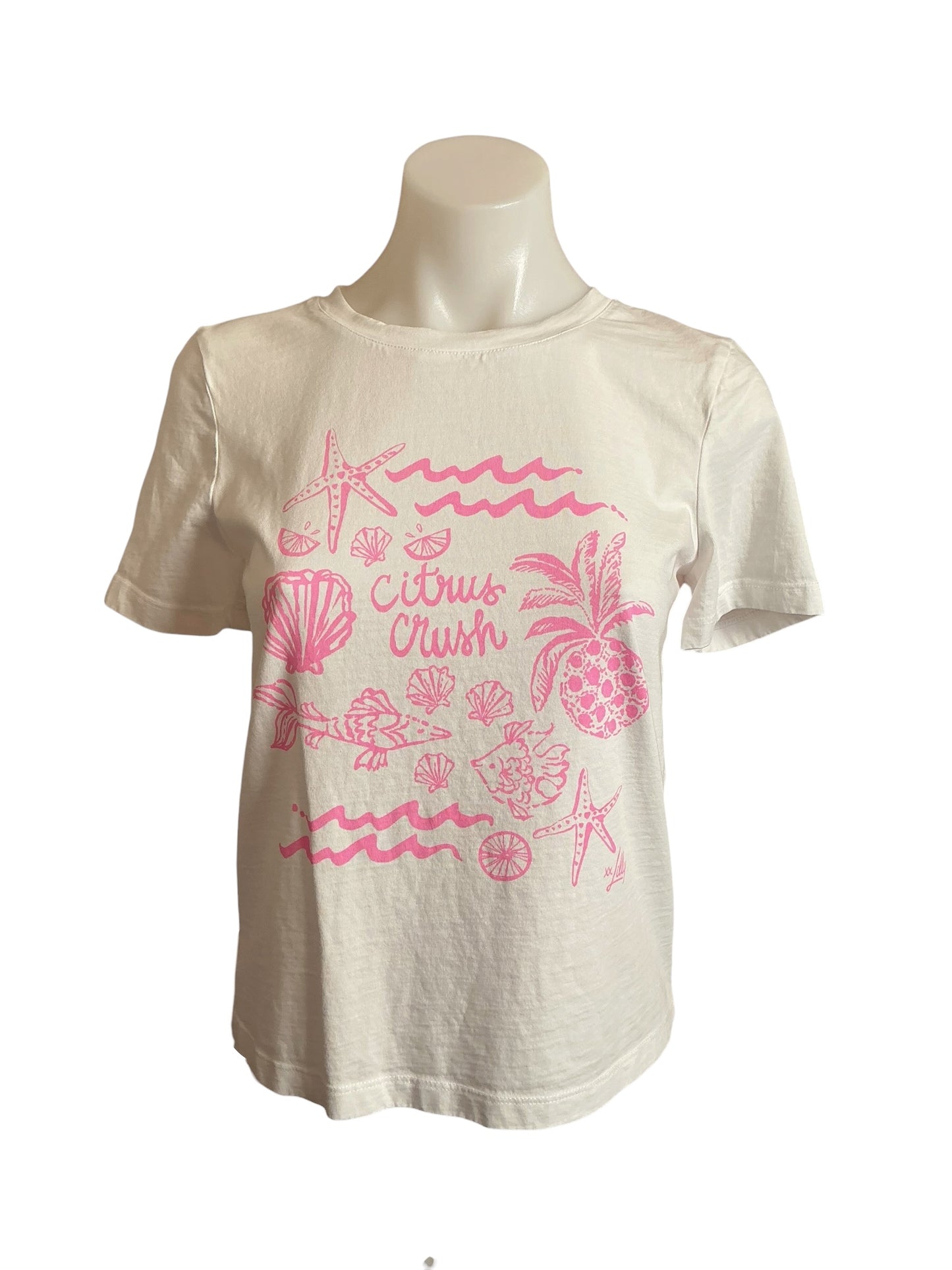 Lilly Pulitzer Barreto Knit Top Citrus Crush - Size XXS