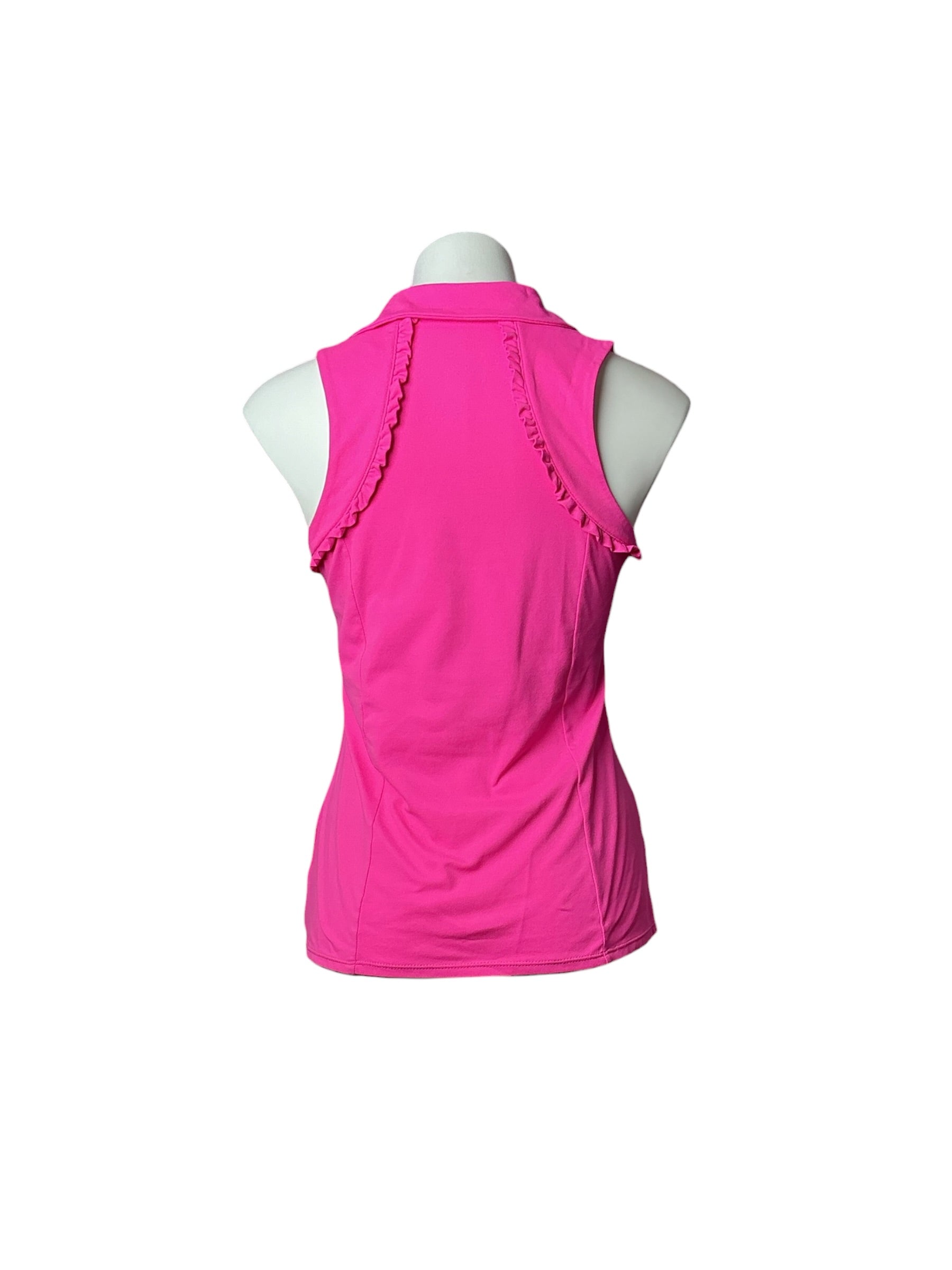 Lilly Pulitzer Luxletic Martina Sleeveless Polo Top Pink - Size S