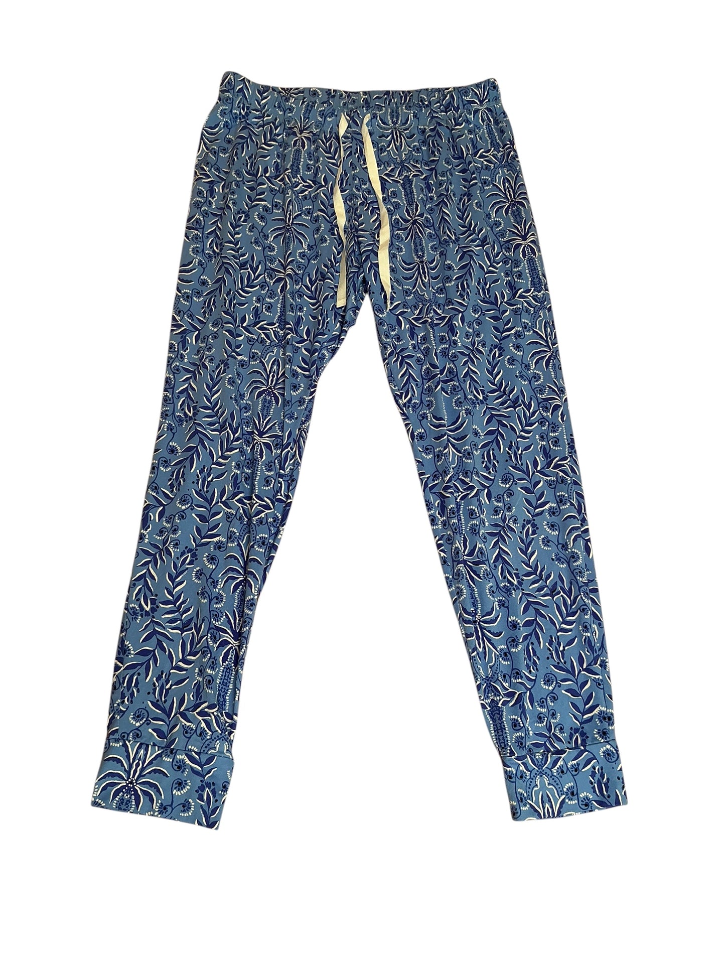 Lilly Pulitzer Tinsely PJ Knit Pants Abaco Blue Have It Both Rays - Size M