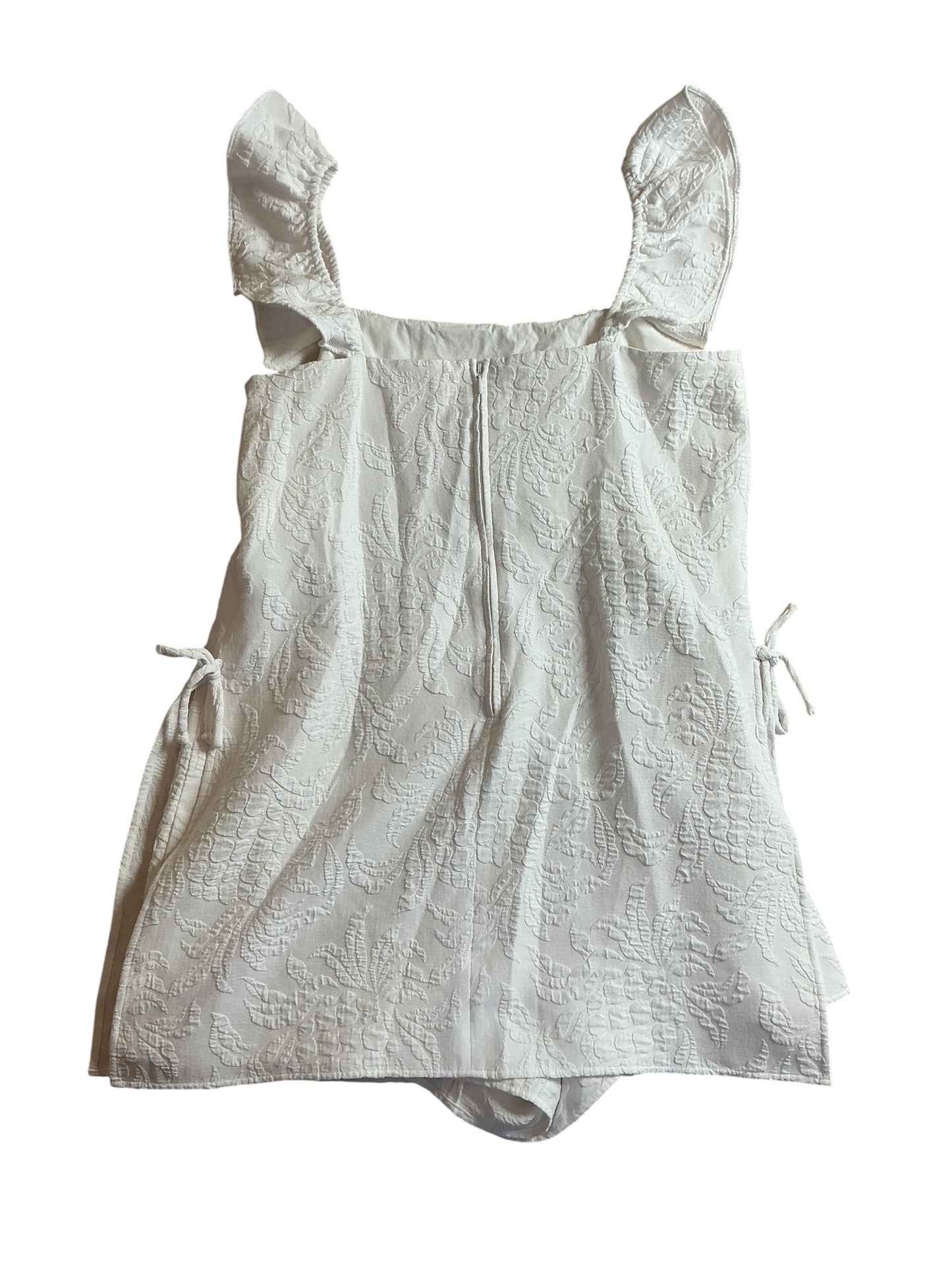 Lilly Pulitzer Zoya Romper - Resort White Pineapple Pucker Jacquard - Size 14