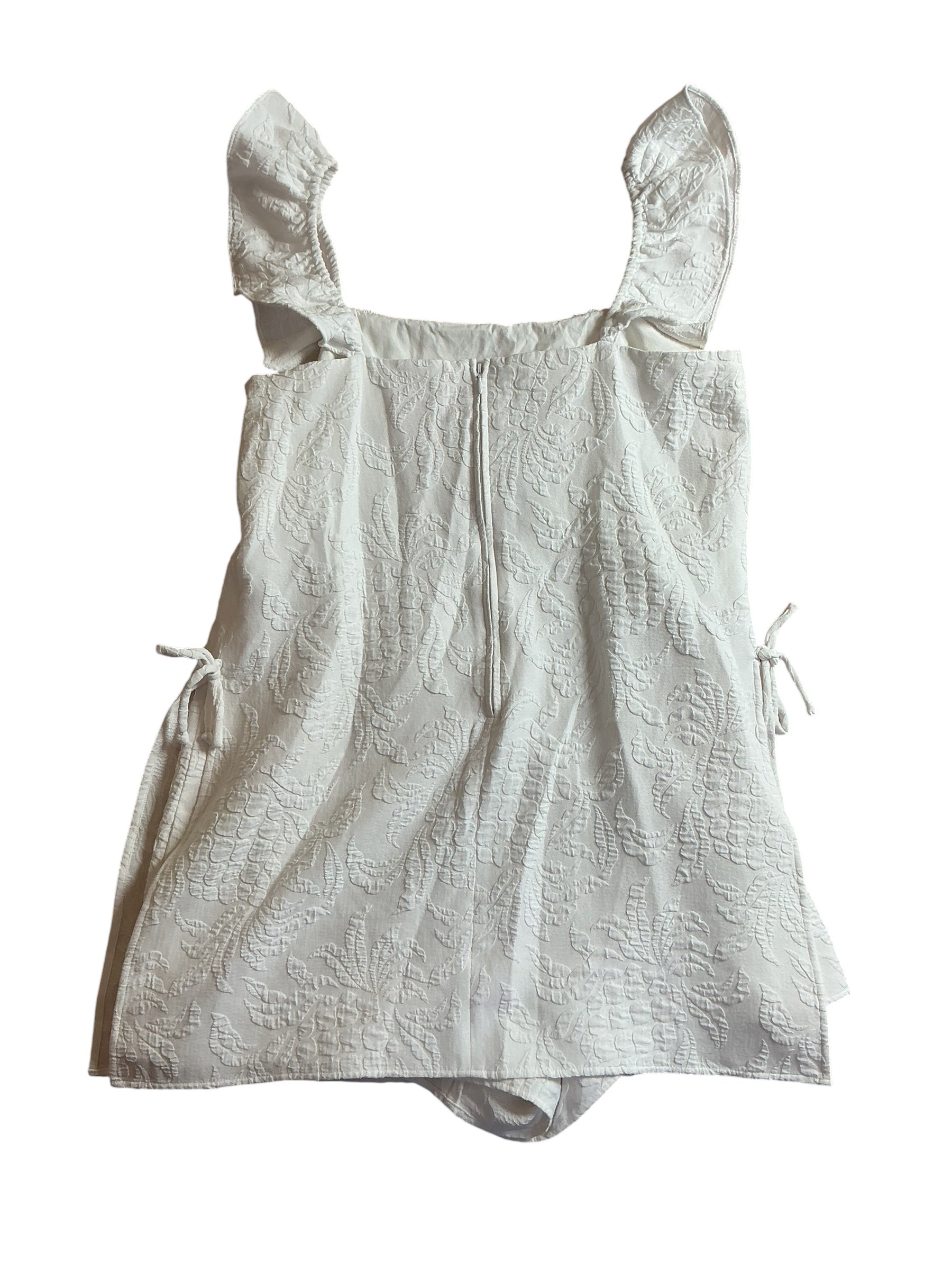 Lilly Pulitzer Zoya Romper - Resort White Pineapple Pucker Jacquard - Size 14