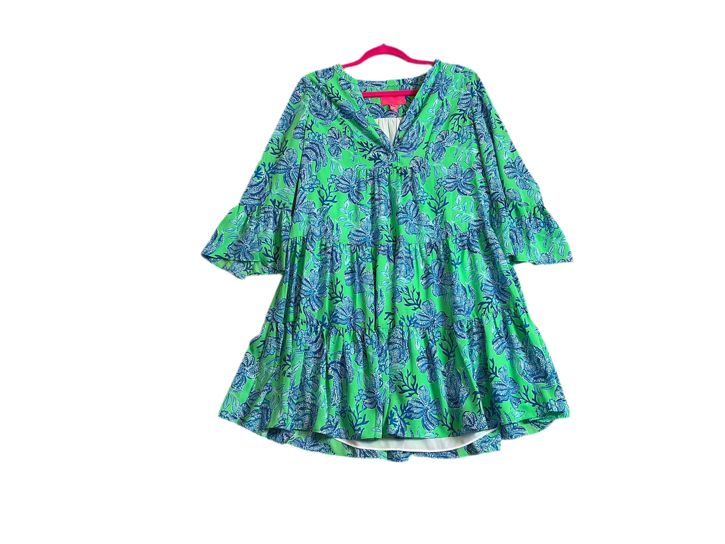 Lilly Pulitzer NWT Gabriel Dress Cabana Green Keepin It Reel - Size 2
