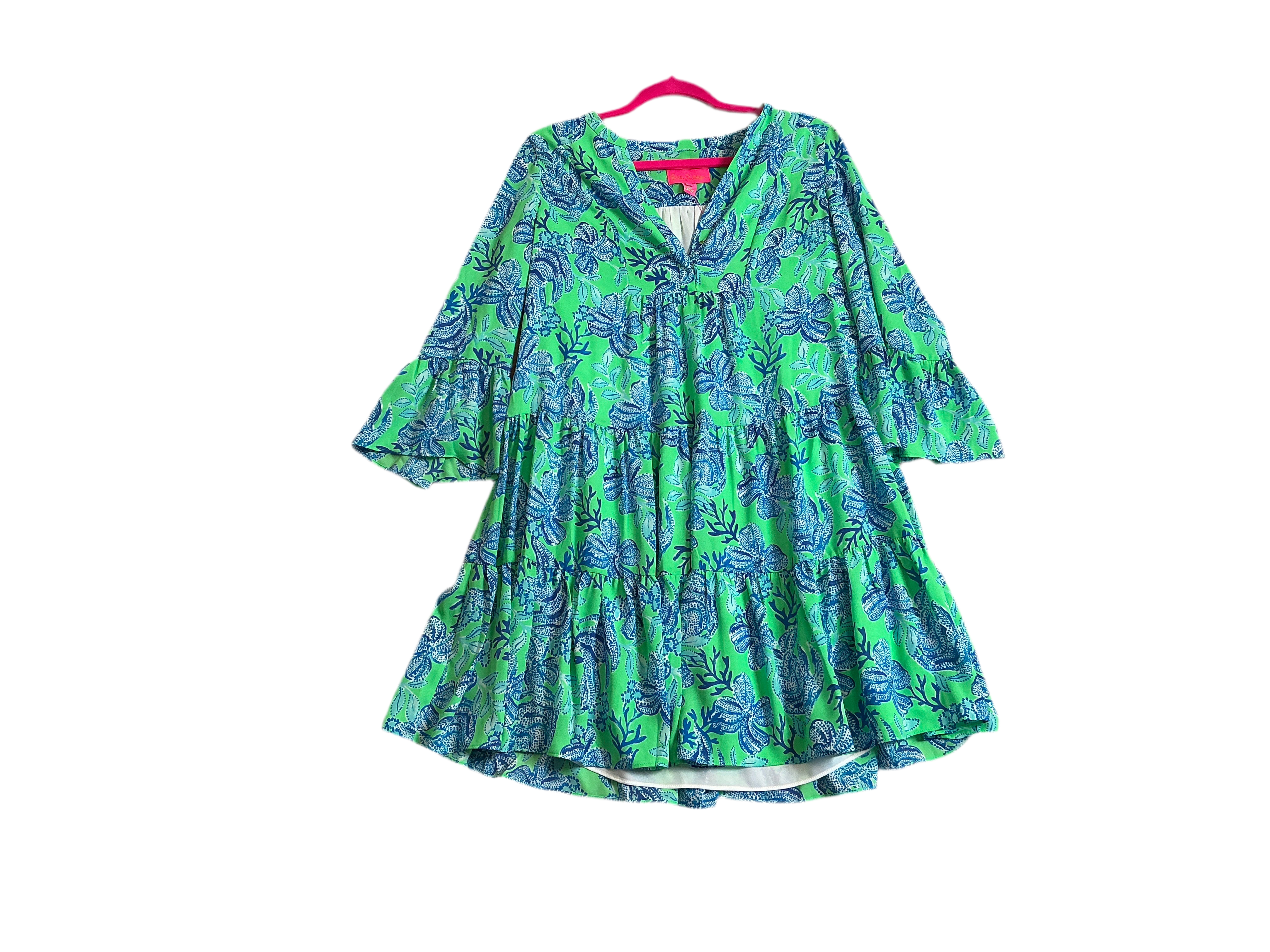 Lilly Pulitzer NWT Gabriel Dress Cabana Green Keepin It Reel - Size 2