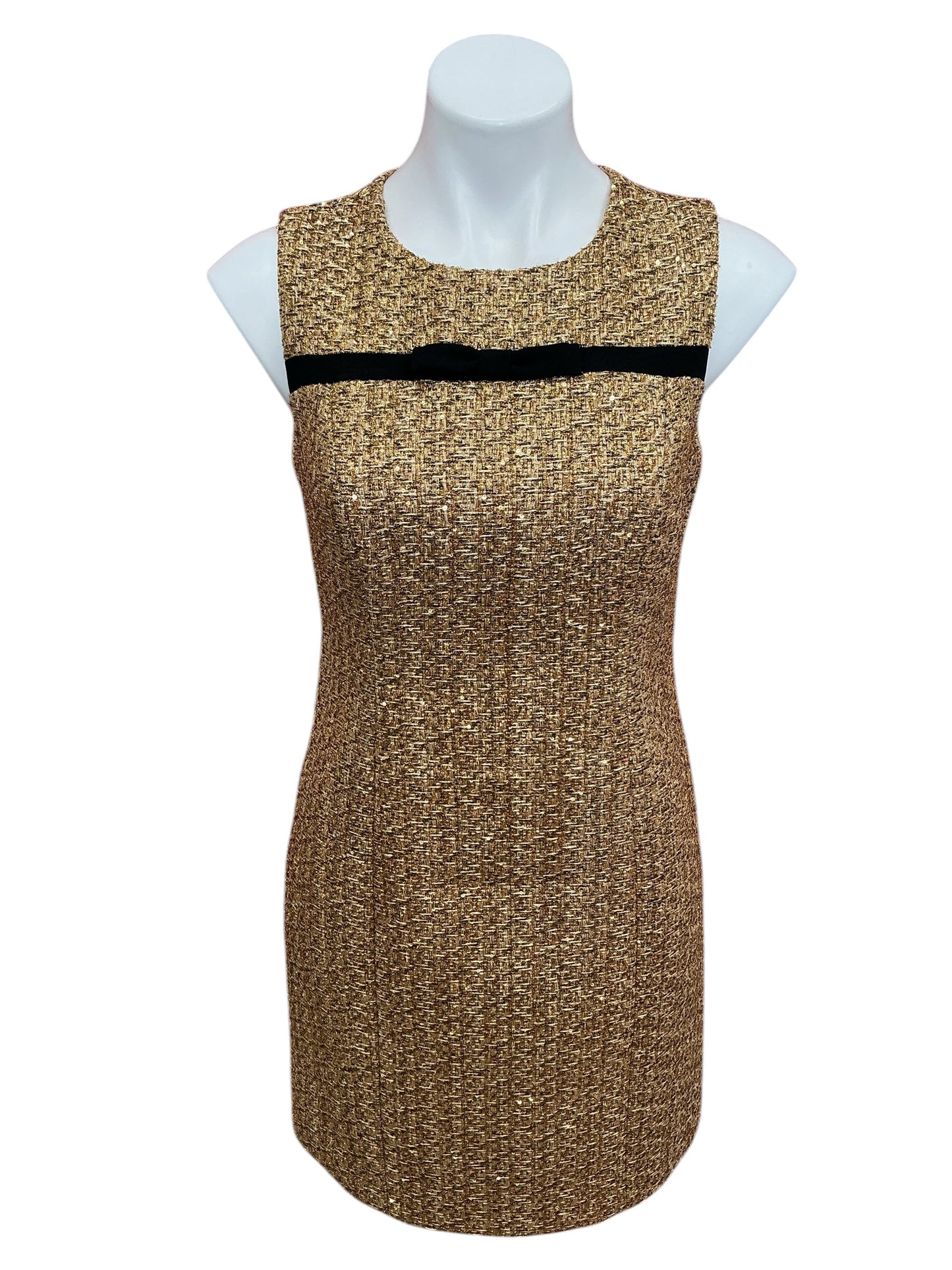 Lilly Pulitzer Ritzy Boucle Shift Dress Gold Metallic - Size 2