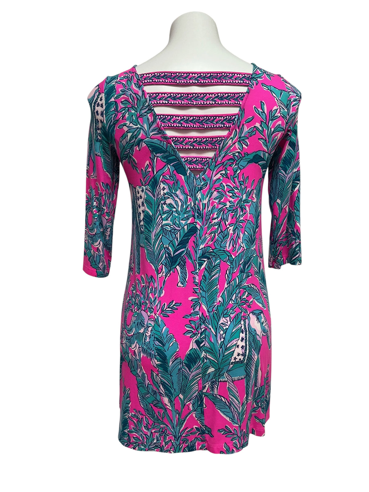 Lilly Pulitzer Ophelia Swing Dress Mandevilla Pink Talk Story To Me - Size XS