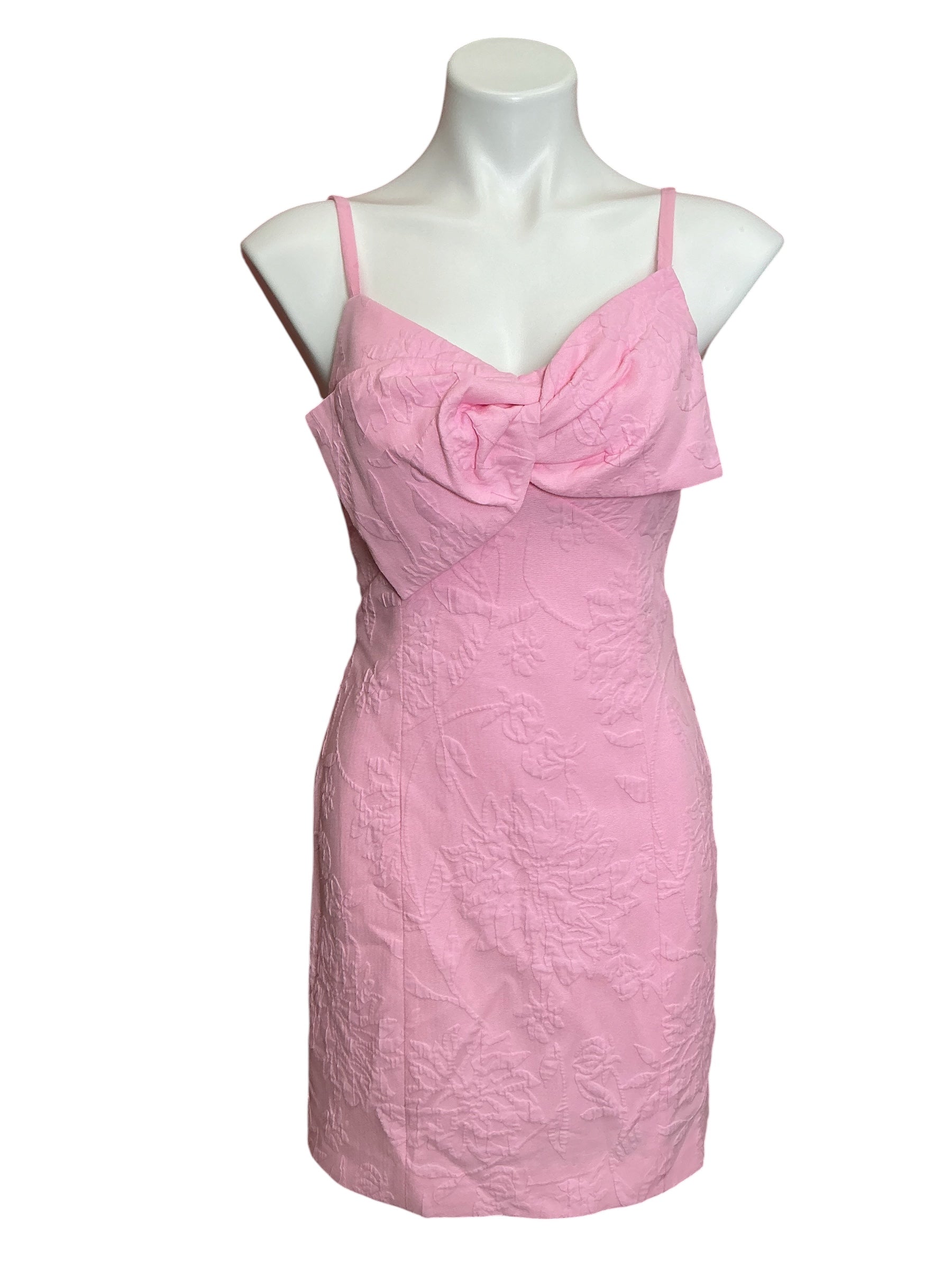 Lilly Pulitzer NWT Willalynn Stretch Bow Dress Conch Shell Pink Caliente Pucker Jacquard - Size 2