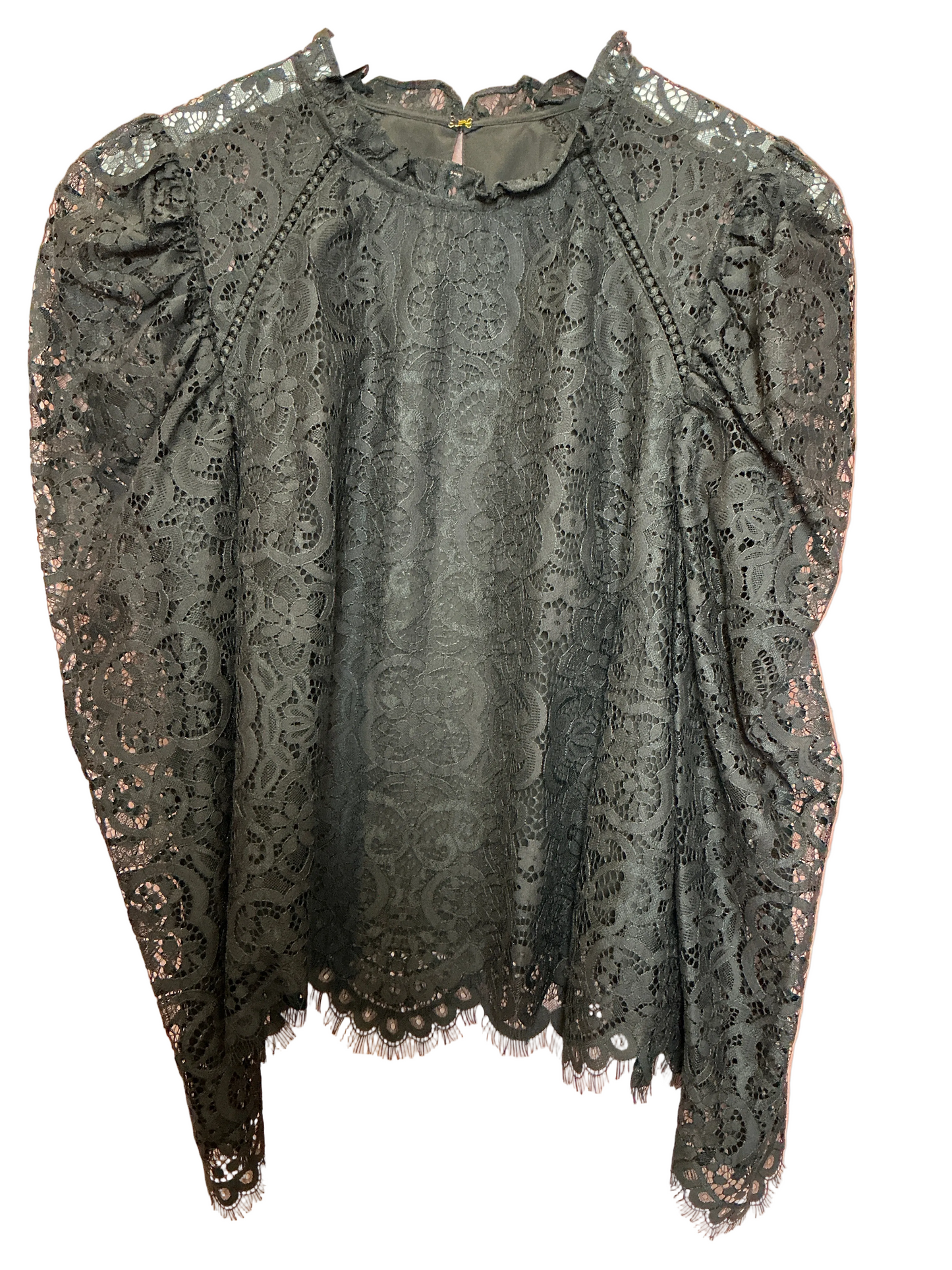 Lilly Pulitzer NWT Averi Top Two Tone Carnival Lace Onyx - Size M