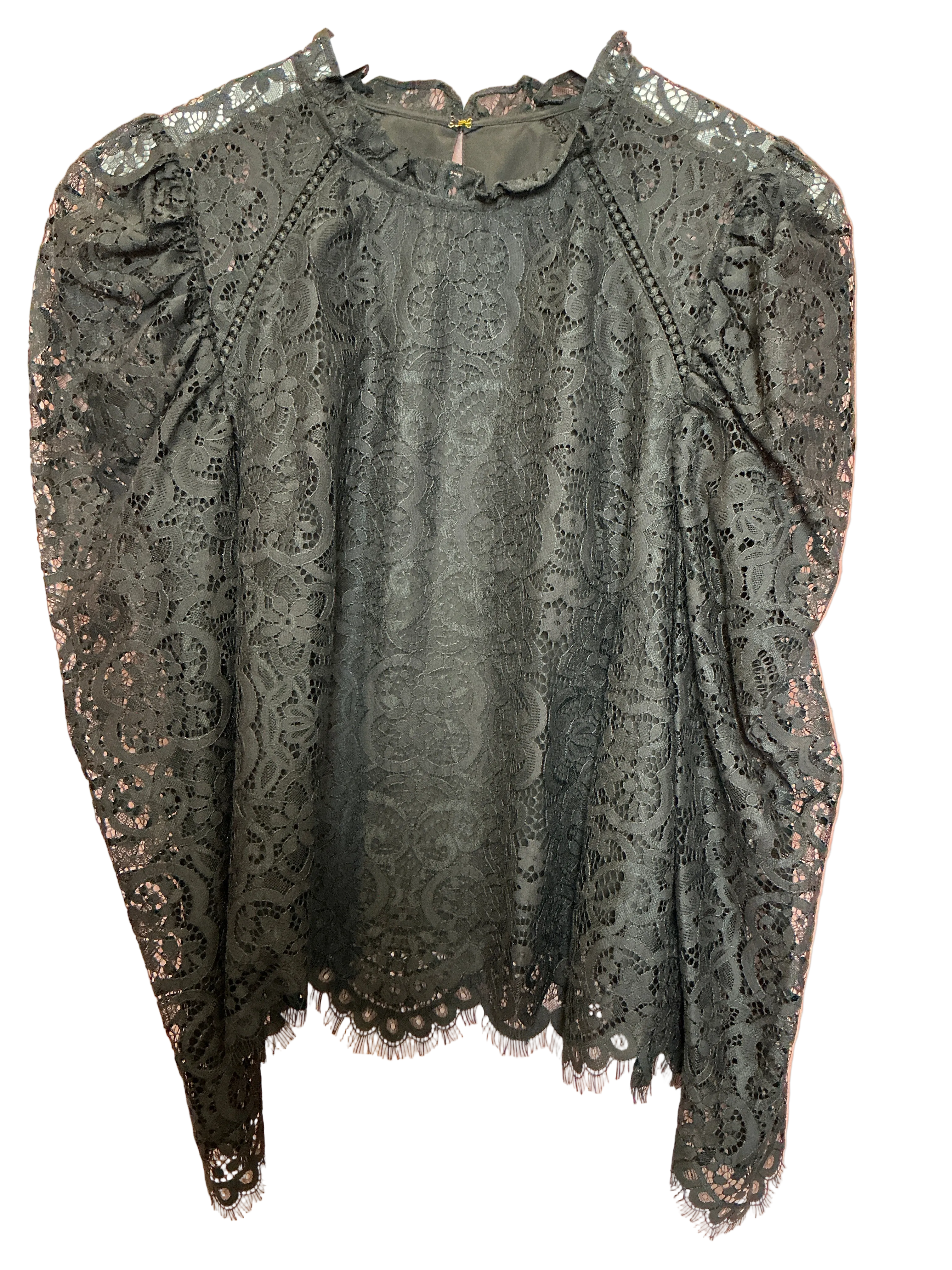 Lilly Pulitzer NWT Averi Top Two Tone Carnival Lace Onyx - Size M