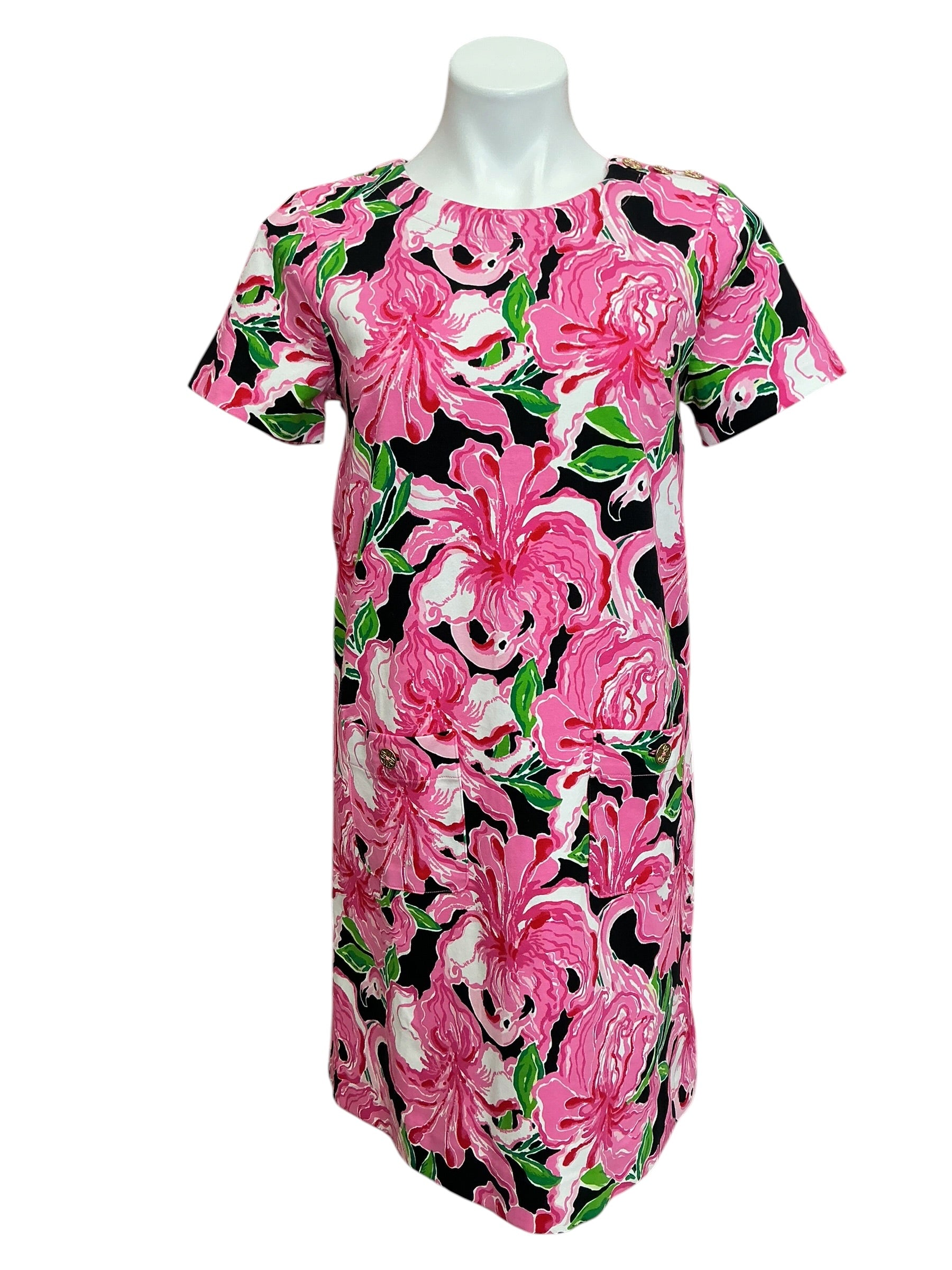 Lilly Pulitzer NWT Mattison Dress Onyx Party All The Time - Size S
