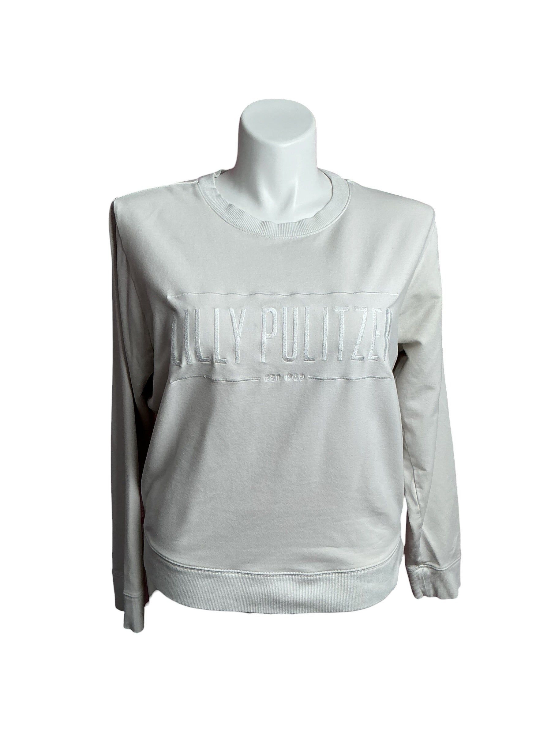 Lilly Pulitzer- Ballad Oversized Sweatshirt Resort White Size M