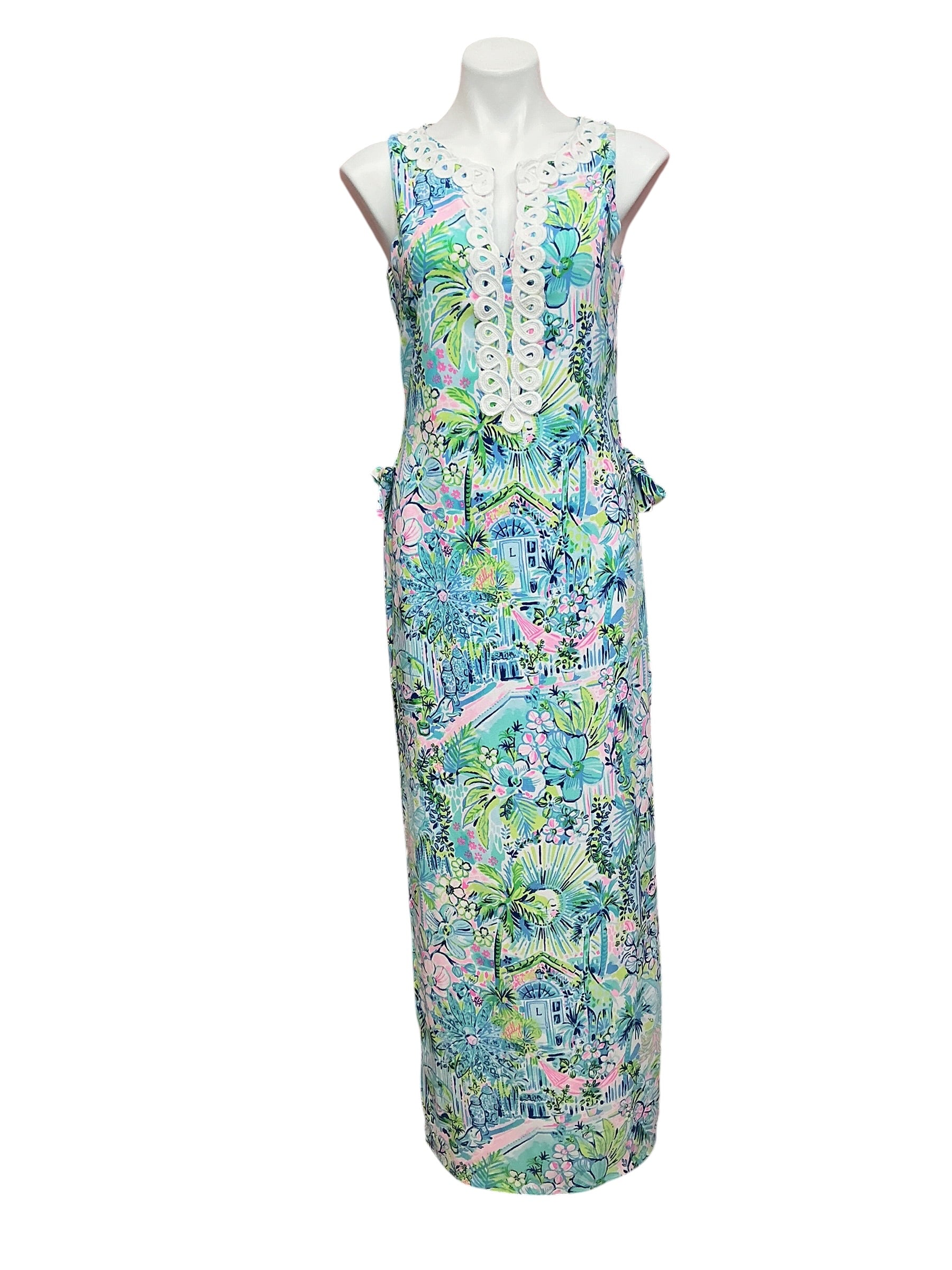 Lilly Pulitzer Donna Maxi Romper Lilly’s House - Size 4