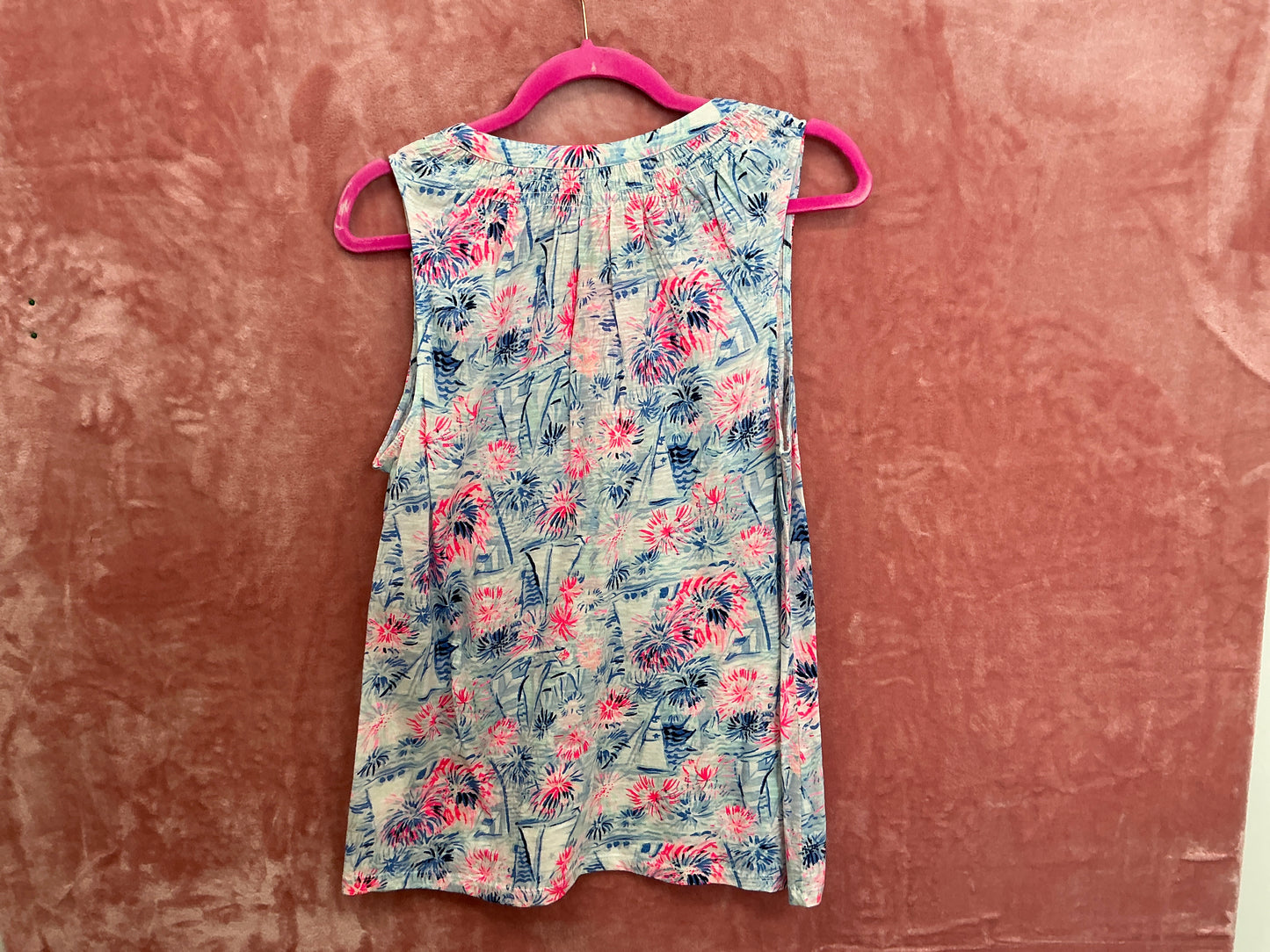 Lilly Pulitzer Essie Top NWT, Crew Blue, Sea To Shinning Sea Size L