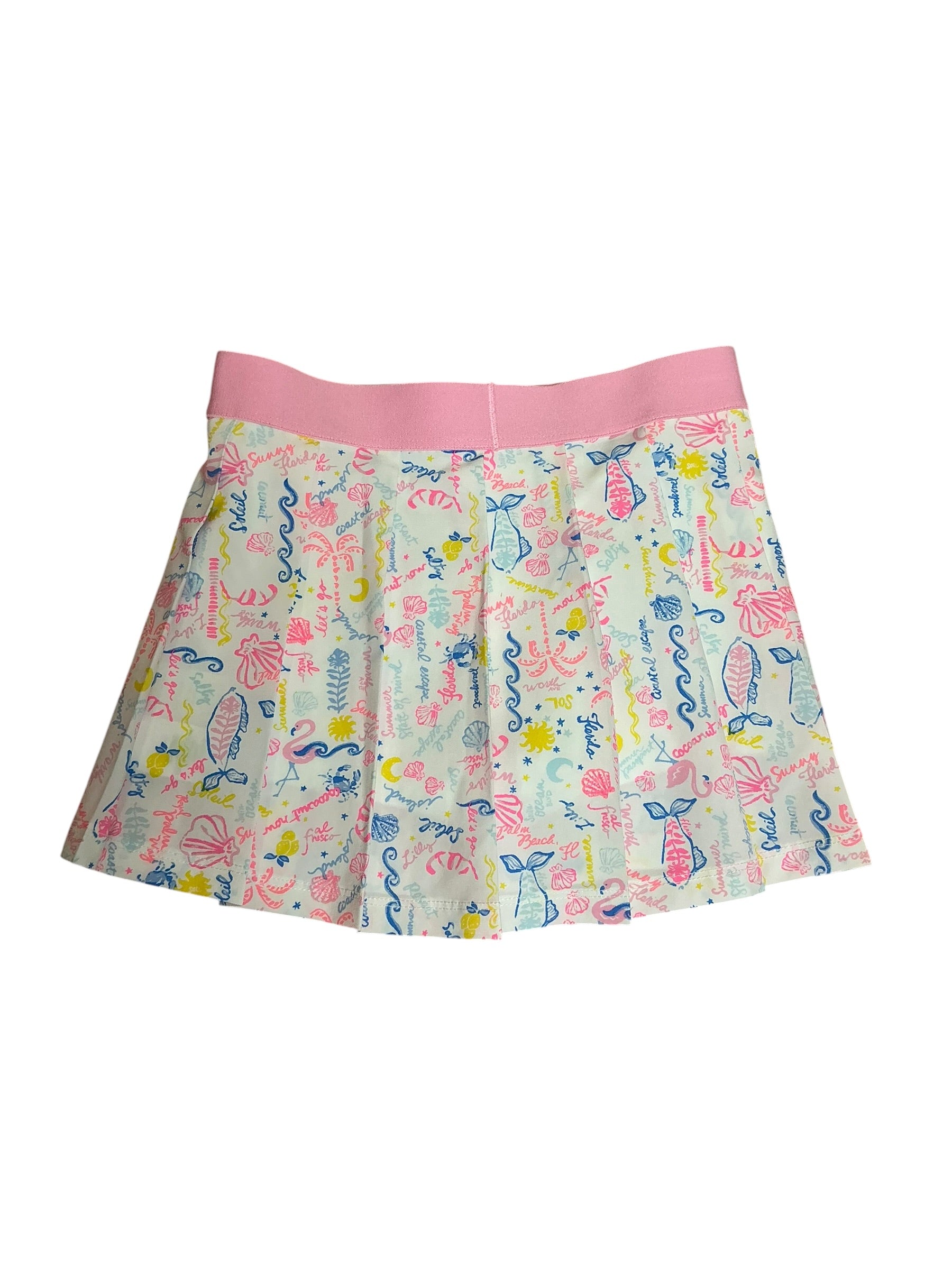 Lilly Pulitzer Luxletic Girls Active Skort Coastal Escape - Size M 6-7