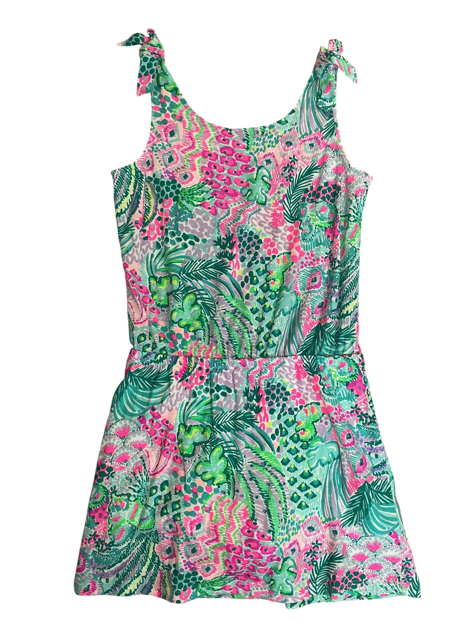 Lilly Pulitzer Kids Girls Sundari Romper Multi Banana Split - Size M 6-7