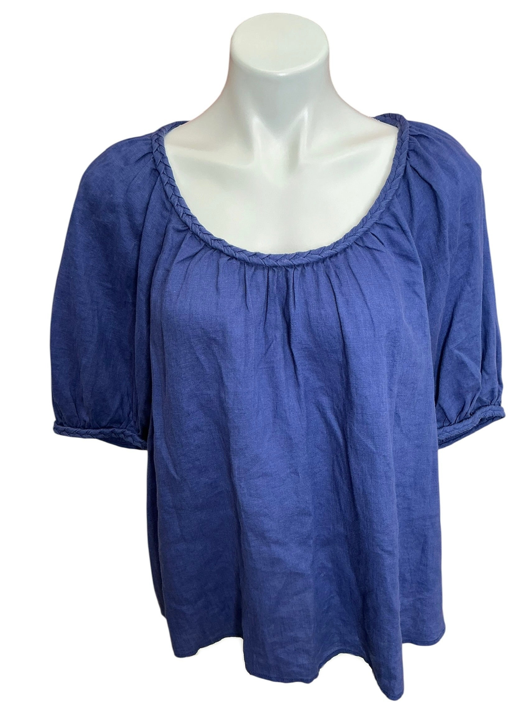 Lilly Pulitzer NWT Calais Short Sleeve Top Sapphire Pool - Size XL