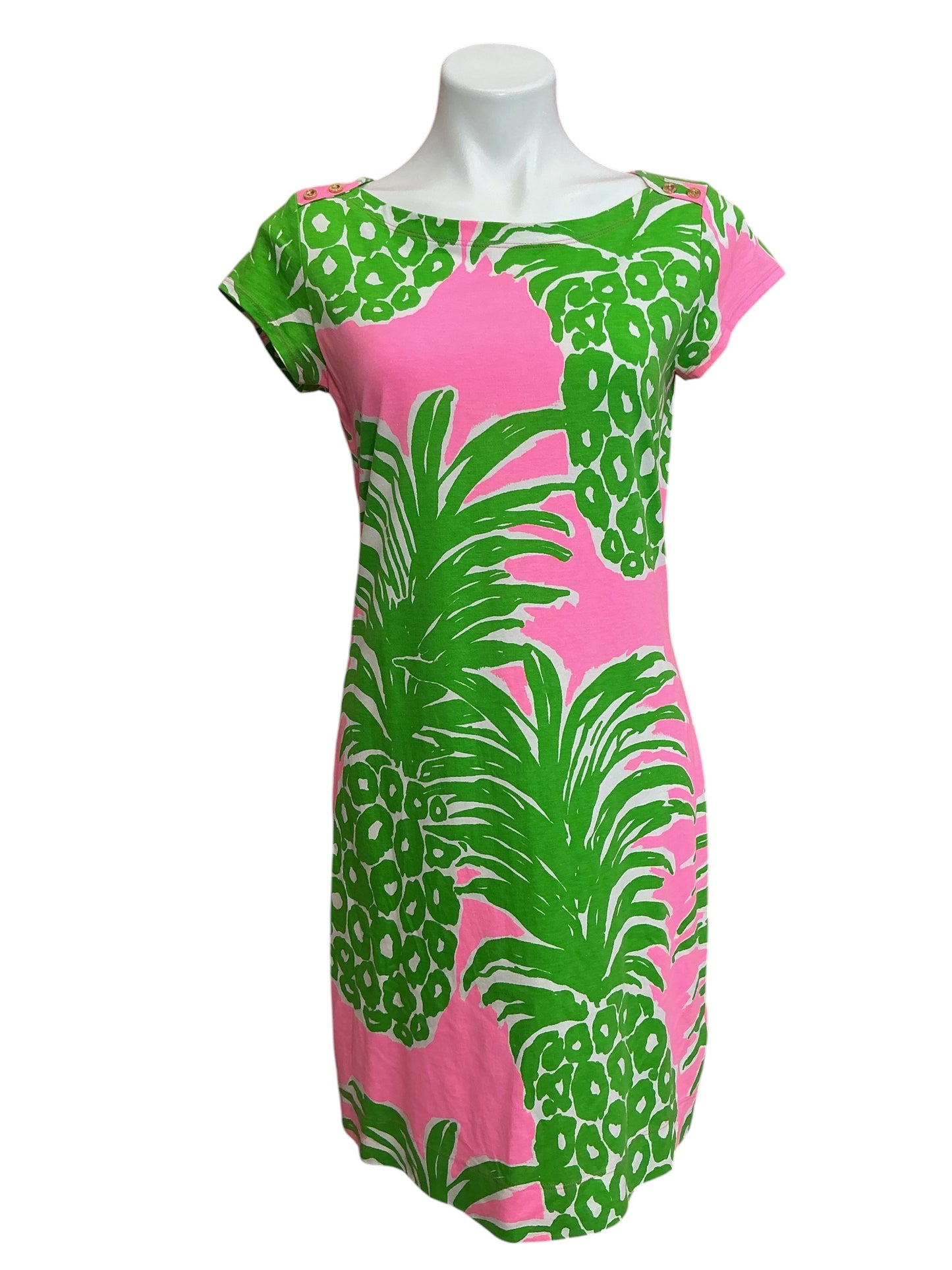 Lilly Pulitzer Loren Dress Pink Pout Flamenco Engineered - Size M