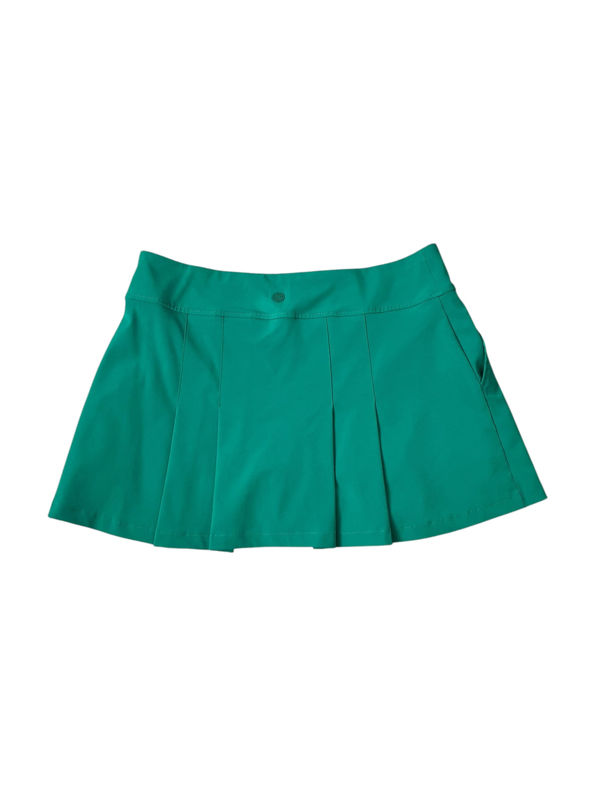 Lilly Pulitzer Luxletic Wilson Classic Pleated Mini Skirt Field Green - Size 14