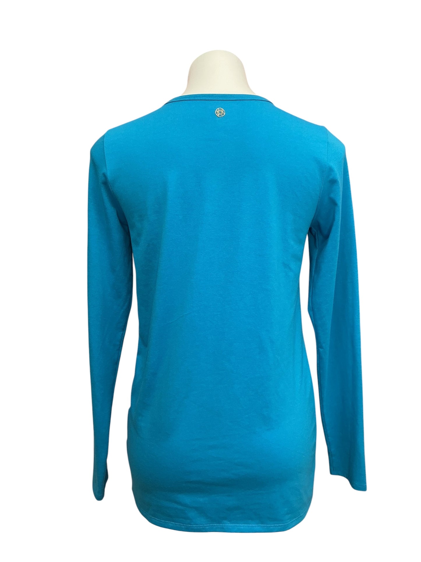 Lilly Pulitzer Tarina Long Sleeve Tee Turquoise Shore - Size M