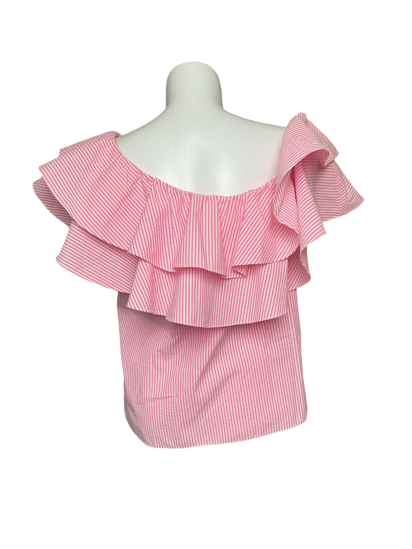 Lilly Pulitzer NWT Trixie Top - Havana Pink Yarn Dye Seersucker - Size XL
