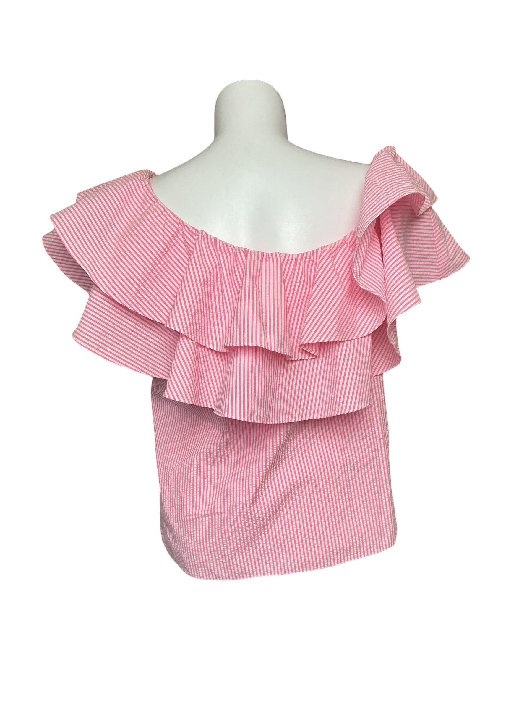Lilly Pulitzer NWT Trixie Top - Havana Pink Yarn Dye Seersucker - Size XL
