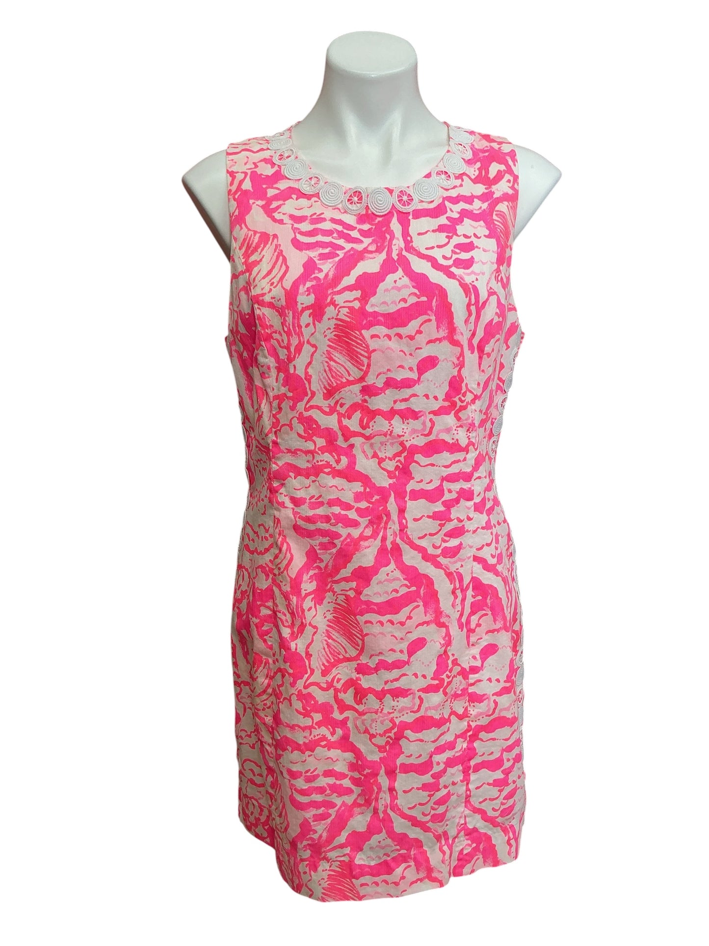 Lilly Pulitzer Mila Shift Dress Coral Reef Beside The Point - Size 12