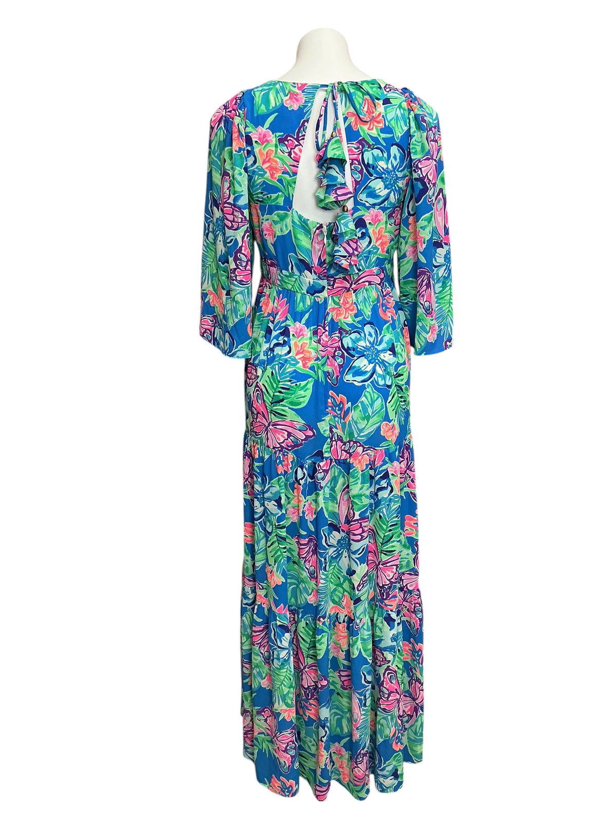 Lilly Pulitzer Rease Maxi Dress Pundy Blue Isle Be Back - Size 8